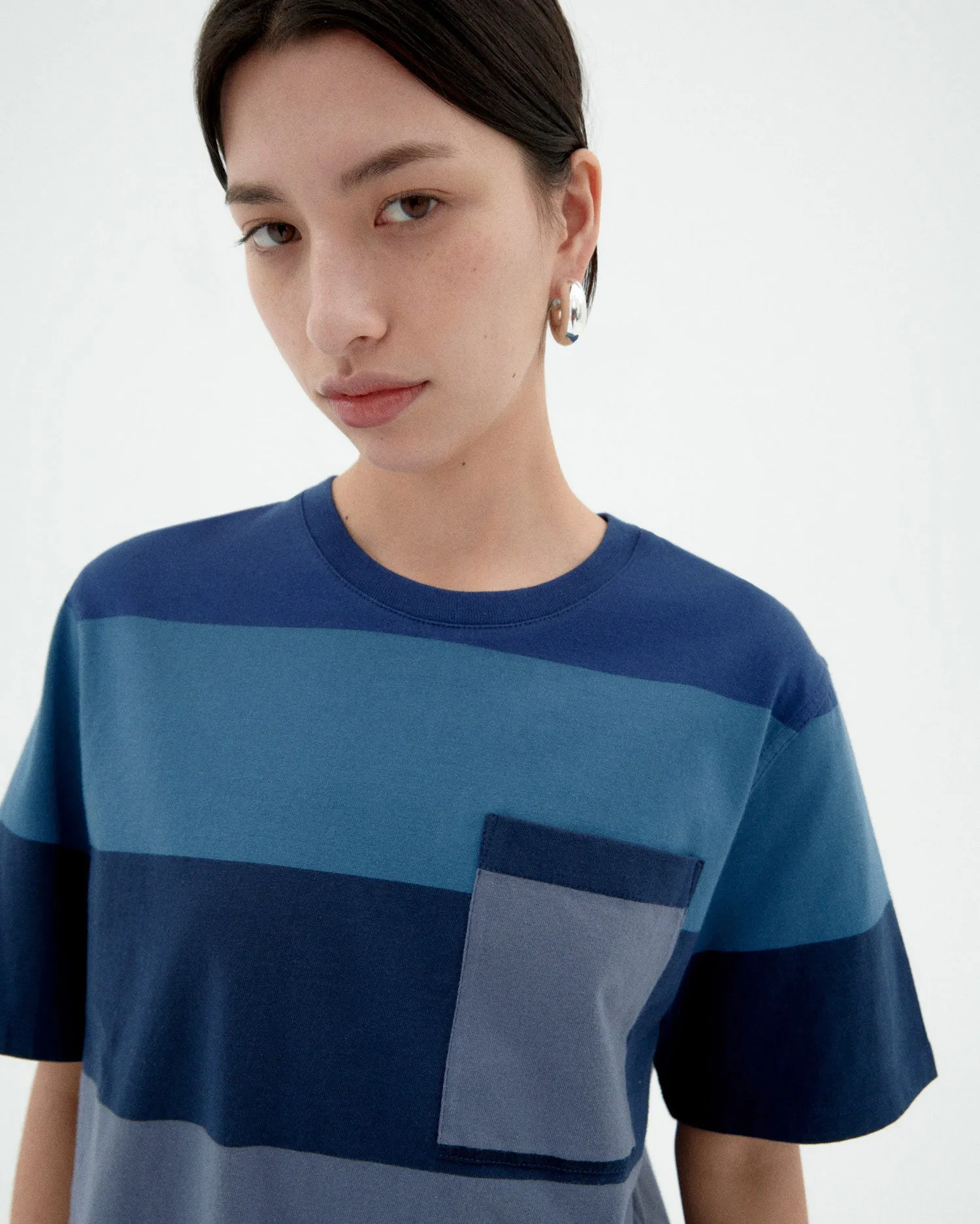 Camiseta rayas azules Lucia sold by Thinking Mu product image thumbnail 3