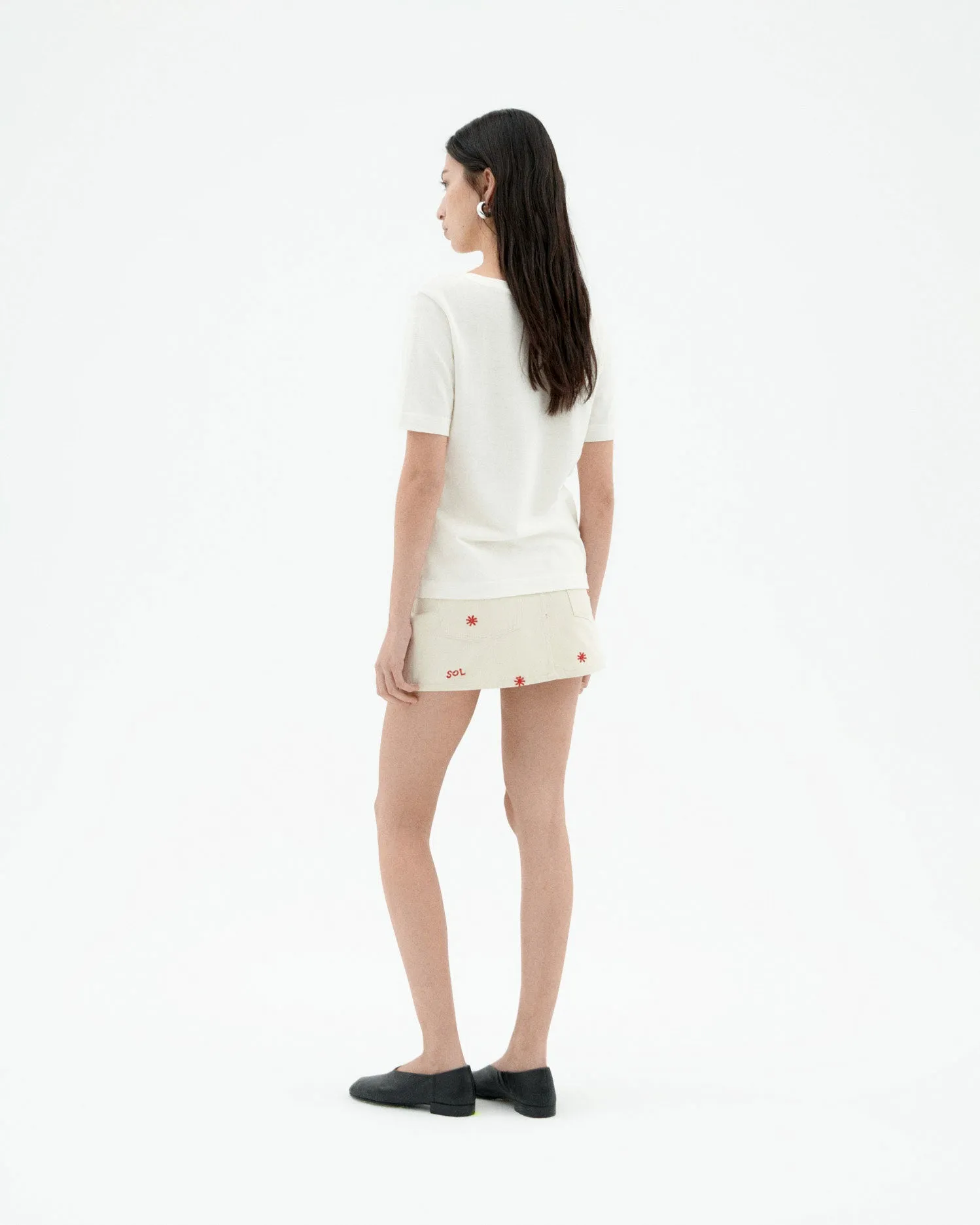 Camiseta blanca hemp Cassia sold by Thinking Mu product image thumbnail 4