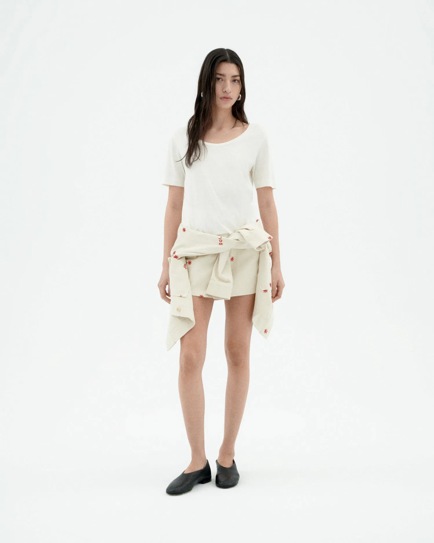Camiseta blanca hemp Cassia sold by Thinking Mu product image thumbnail 2
