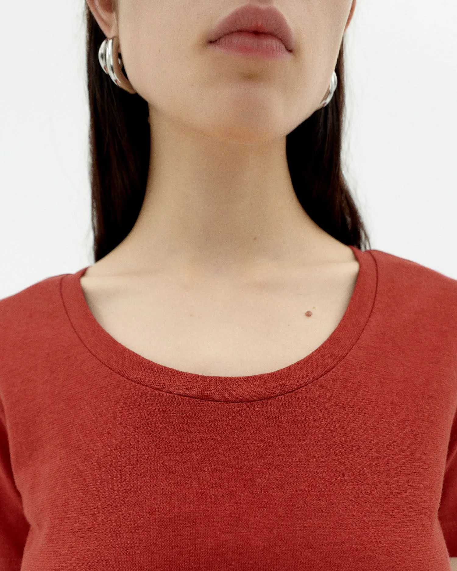 Camiseta roja hemp Cassia sold by Thinking Mu product image thumbnail 3