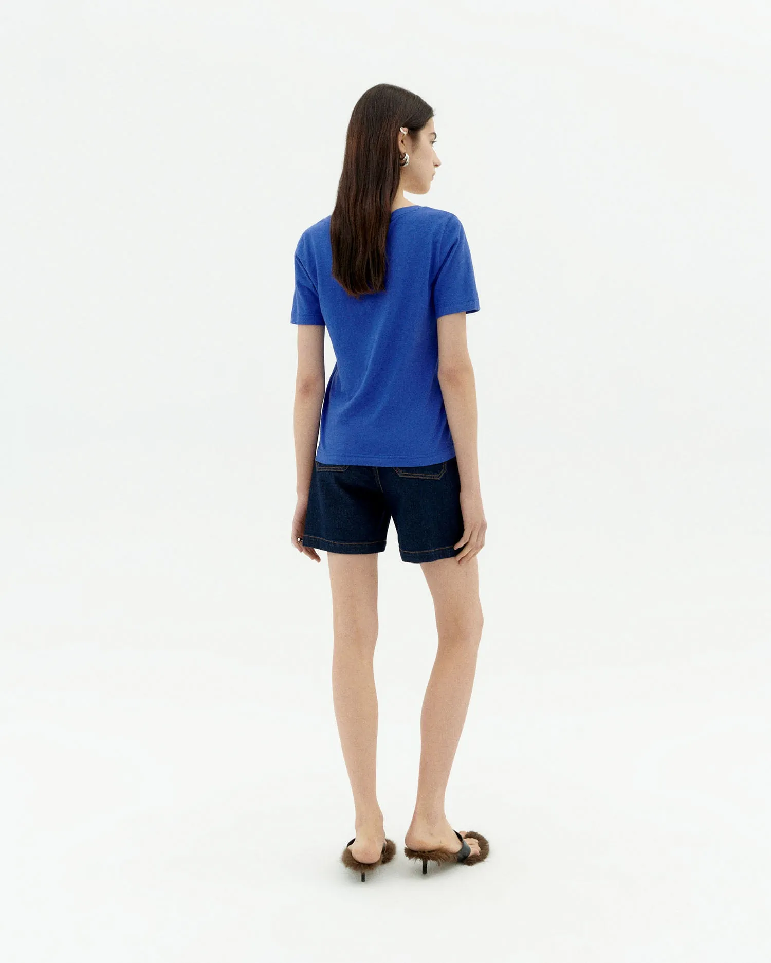 Camiseta azul hemp Cassia sold by Thinking Mu product image thumbnail 4