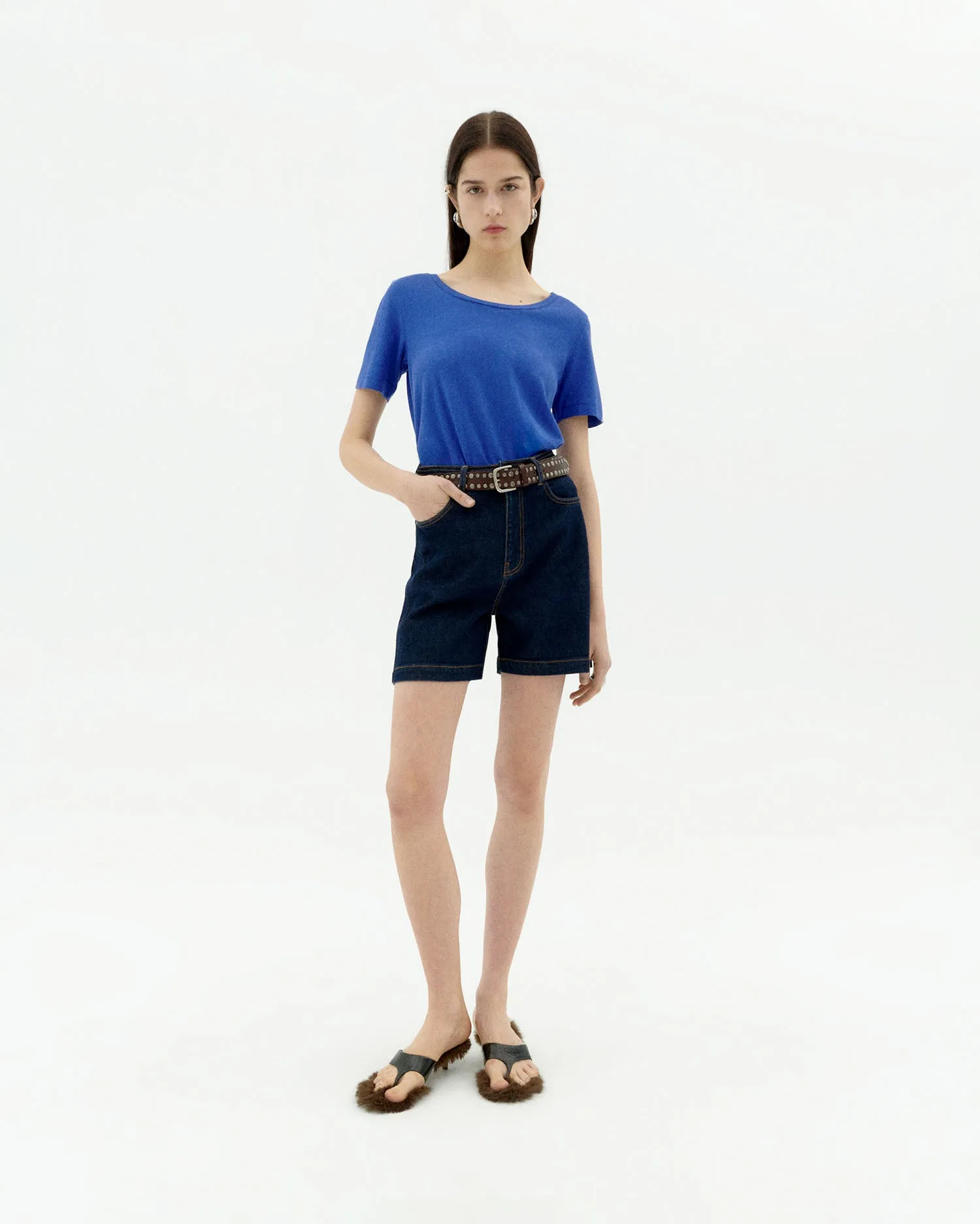 Camiseta azul hemp Cassia sold by Thinking Mu product image thumbnail 2