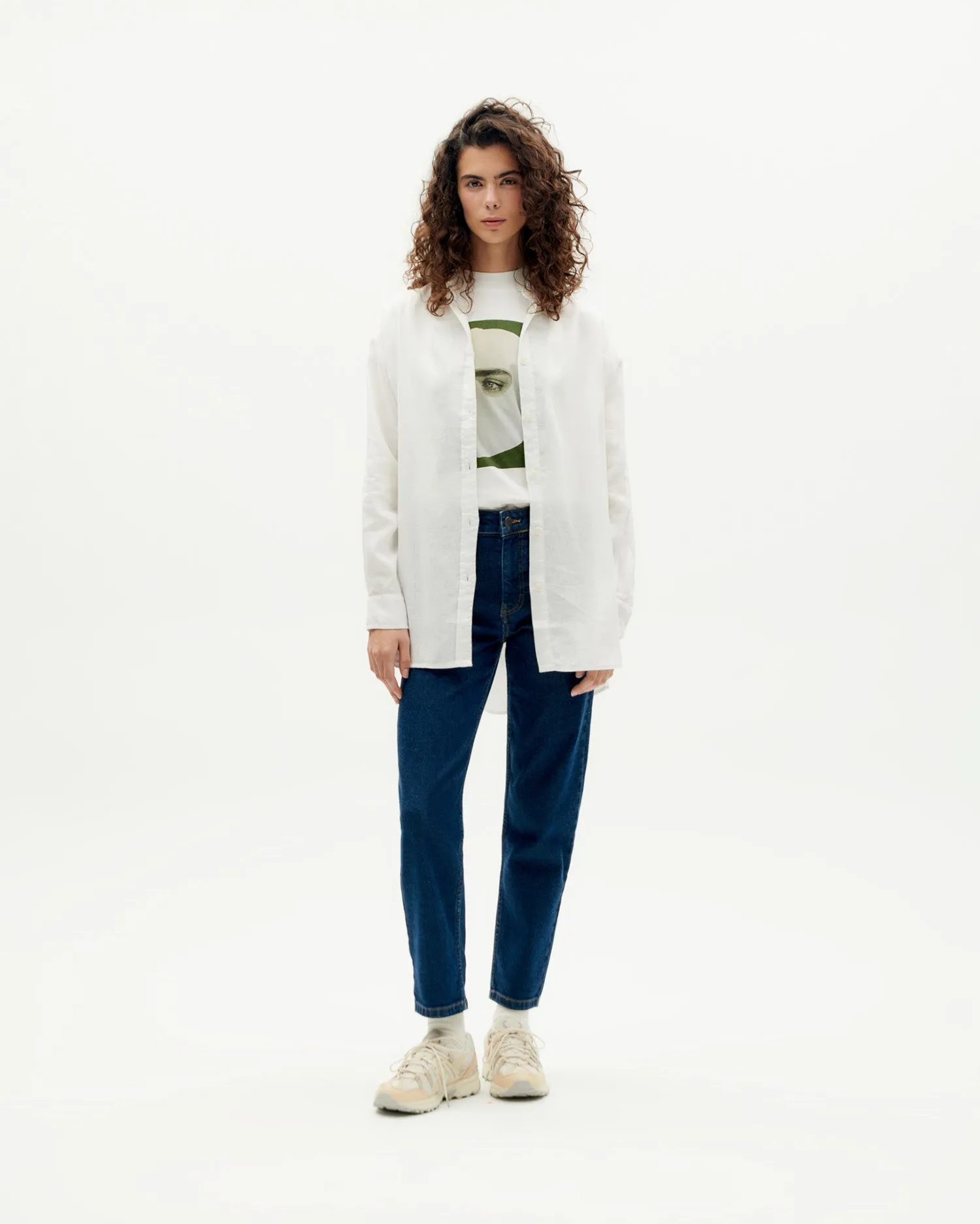 Blusa oversize blanca hemp Gia sold by Thinking Mu product image thumbnail 4