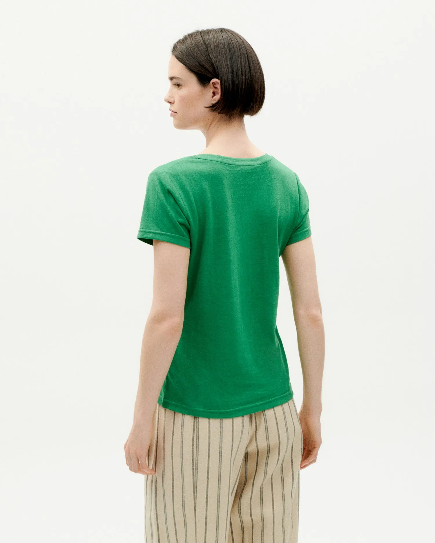 Camiseta ligera verde hemp Regina sold by Thinking Mu product image thumbnail 5