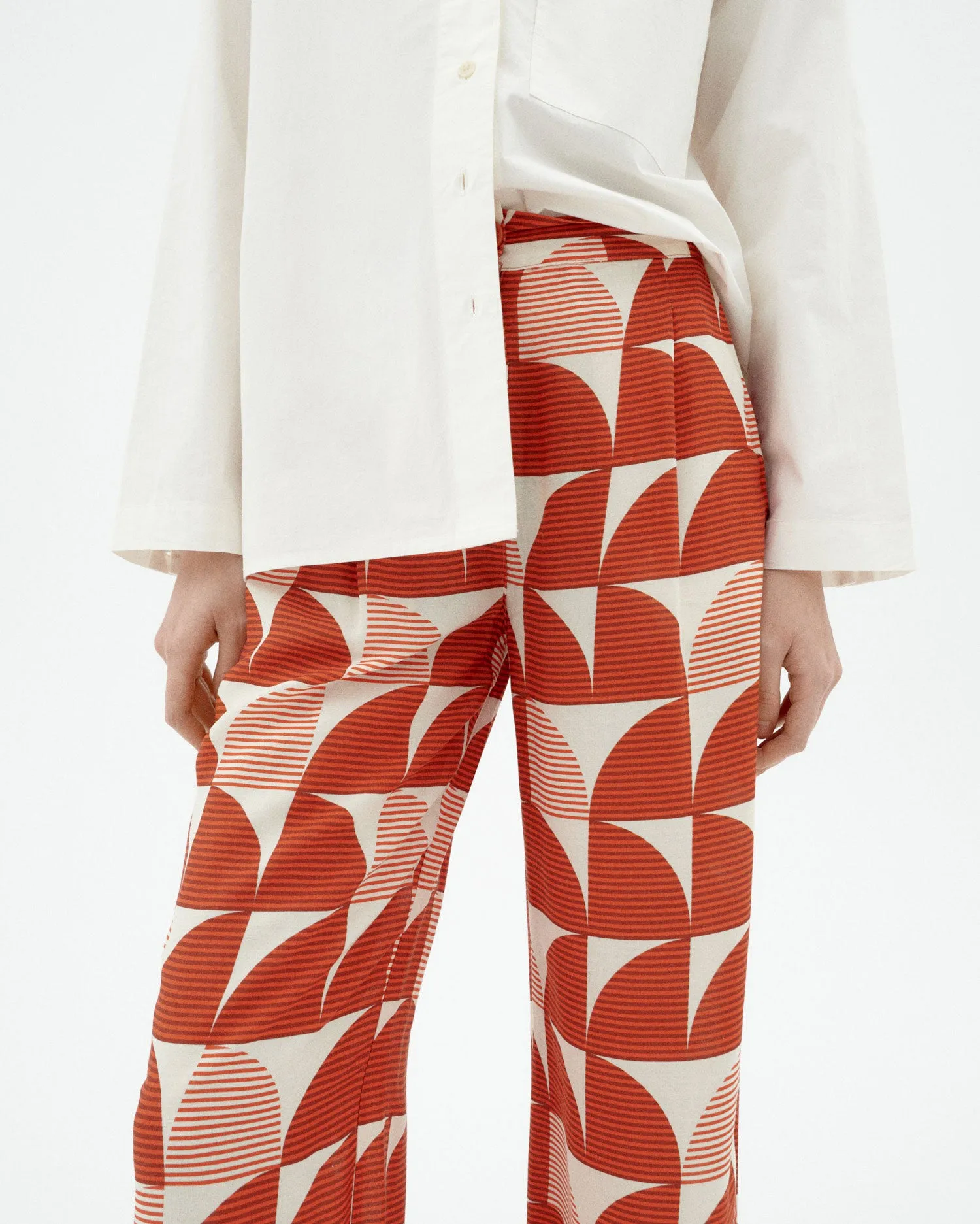 Pantalón wide leg estampado Ecovero shurberry Manolita sold by Thinking Mu product image thumbnail 3