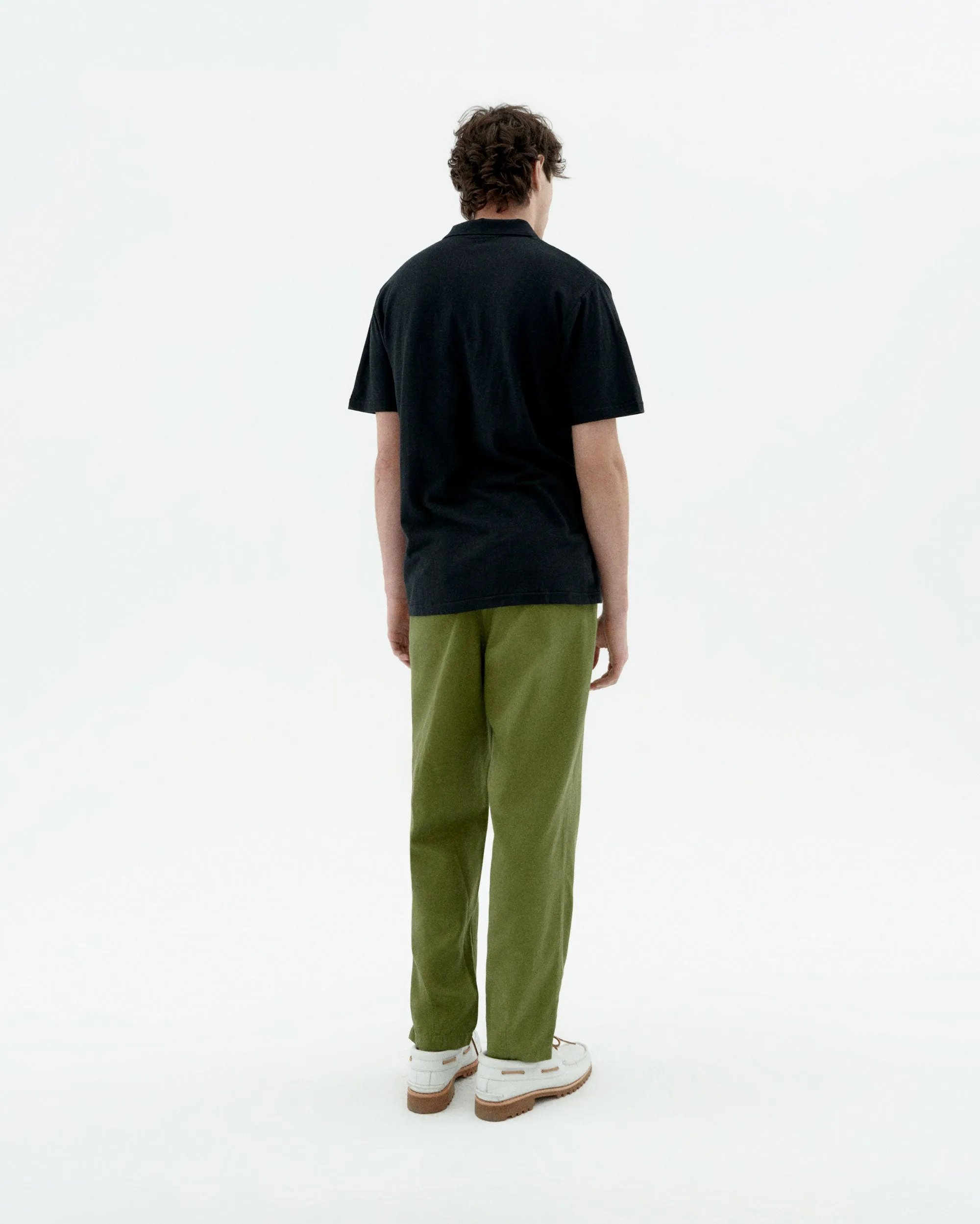 Pantalón relaxed pinza verde hemp Moero sold by Thinking Mu product image thumbnail 4