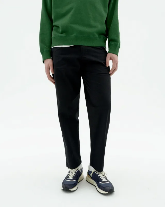 Pantalón relaxed pinza negro Moero sold by Thinking Mu