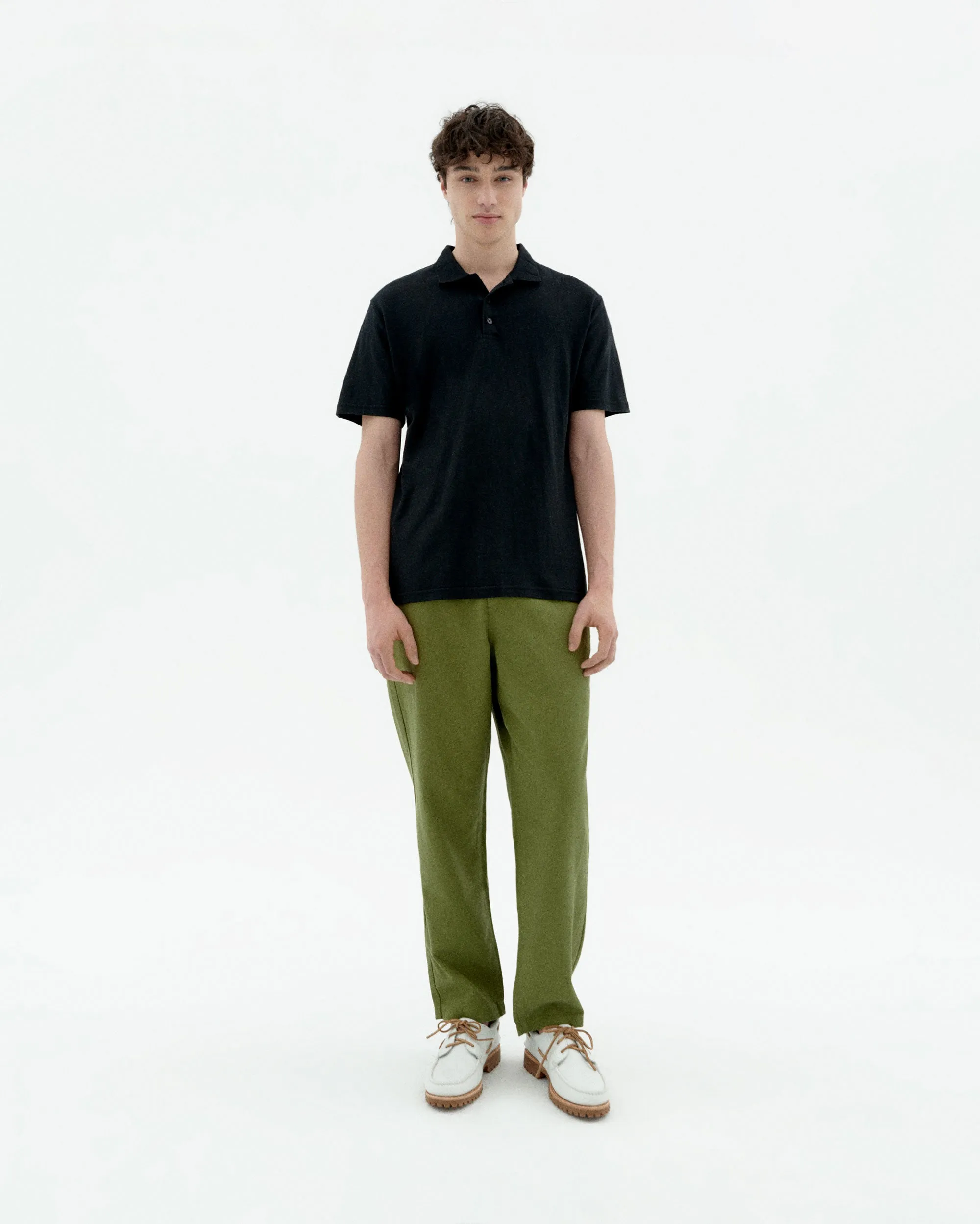 Polo negro hemp sold by Thinking Mu product image thumbnail 3