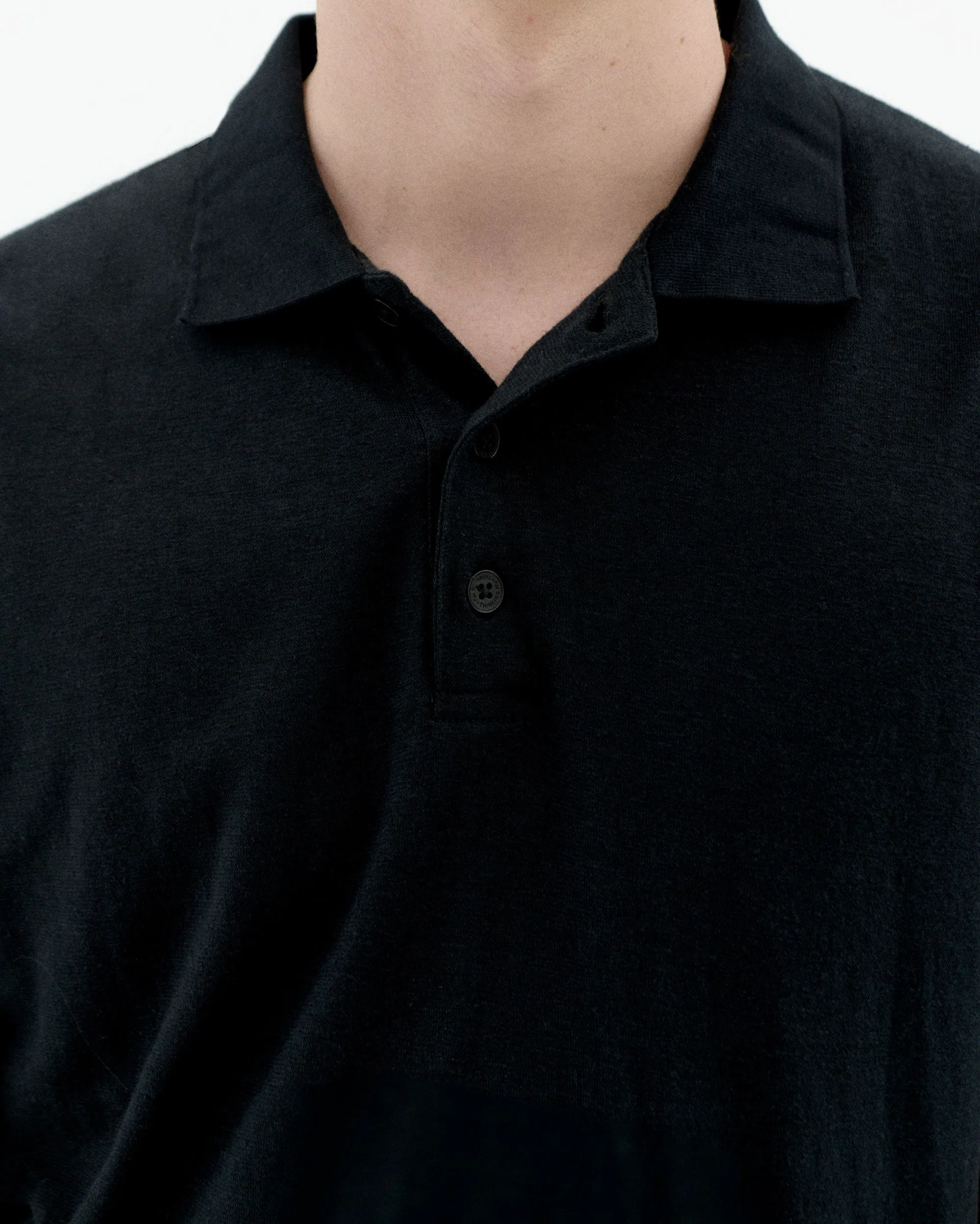 Polo negro hemp sold by Thinking Mu product image thumbnail 2