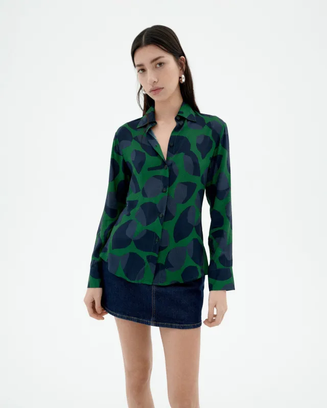 Blusa verde Ecovero leaf Katha sold by Thinking Mu