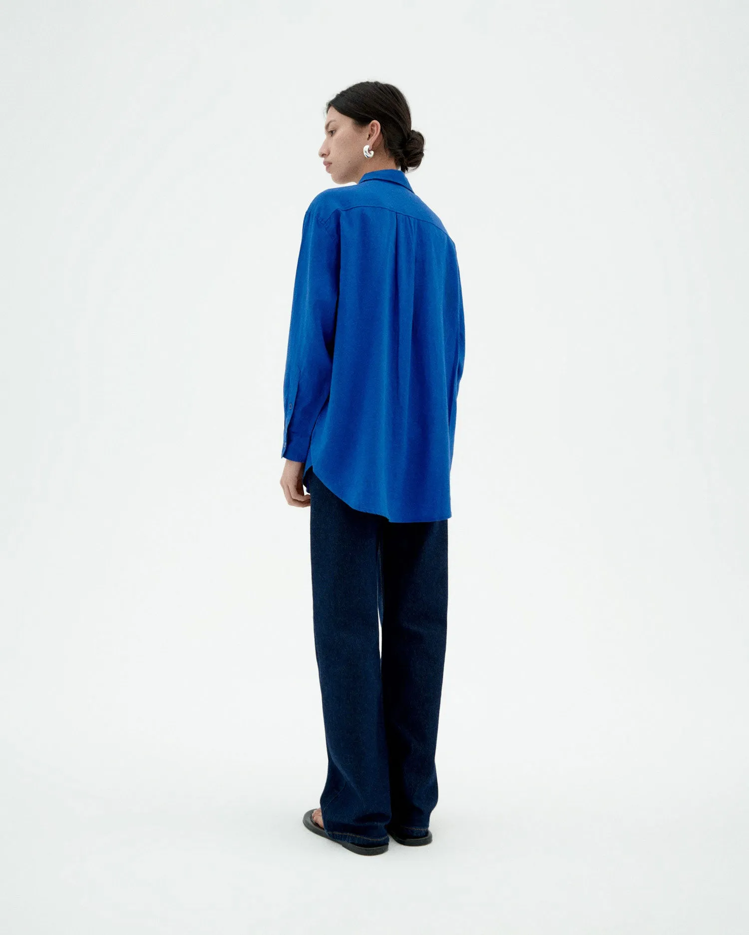 Blusa loose azul hemp Gia sold by Thinking Mu product image thumbnail 3