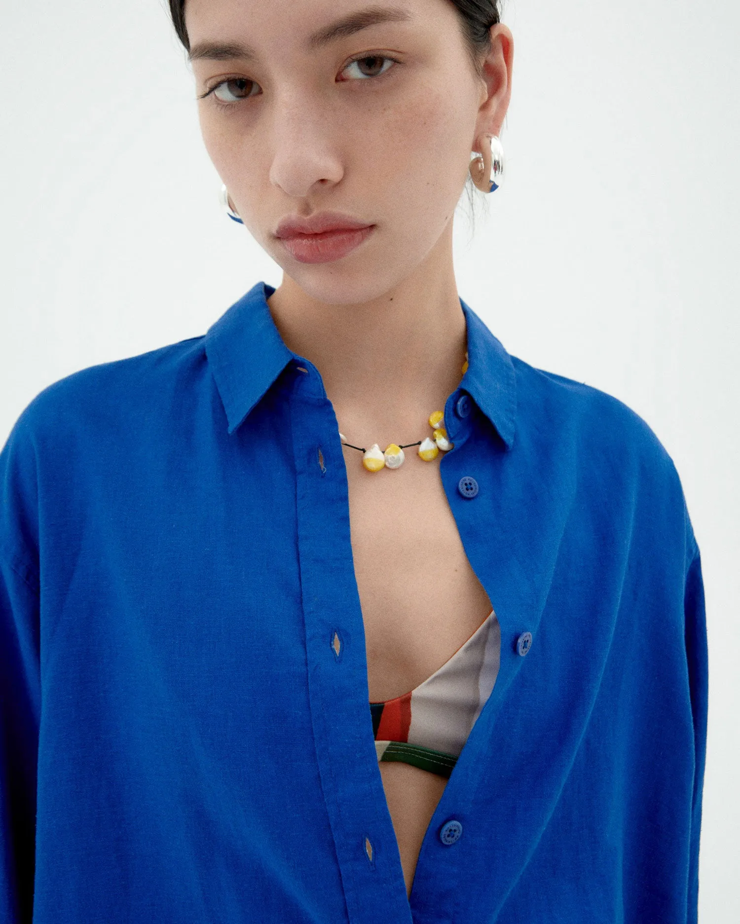 Blusa loose azul hemp Gia sold by Thinking Mu product image thumbnail 4