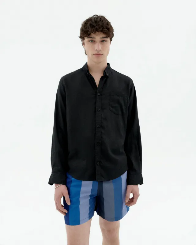 Camisa negra hemp Ant sold by Thinking Mu