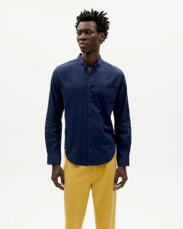 Camisa navy hemp Ant sold by Thinking Mu