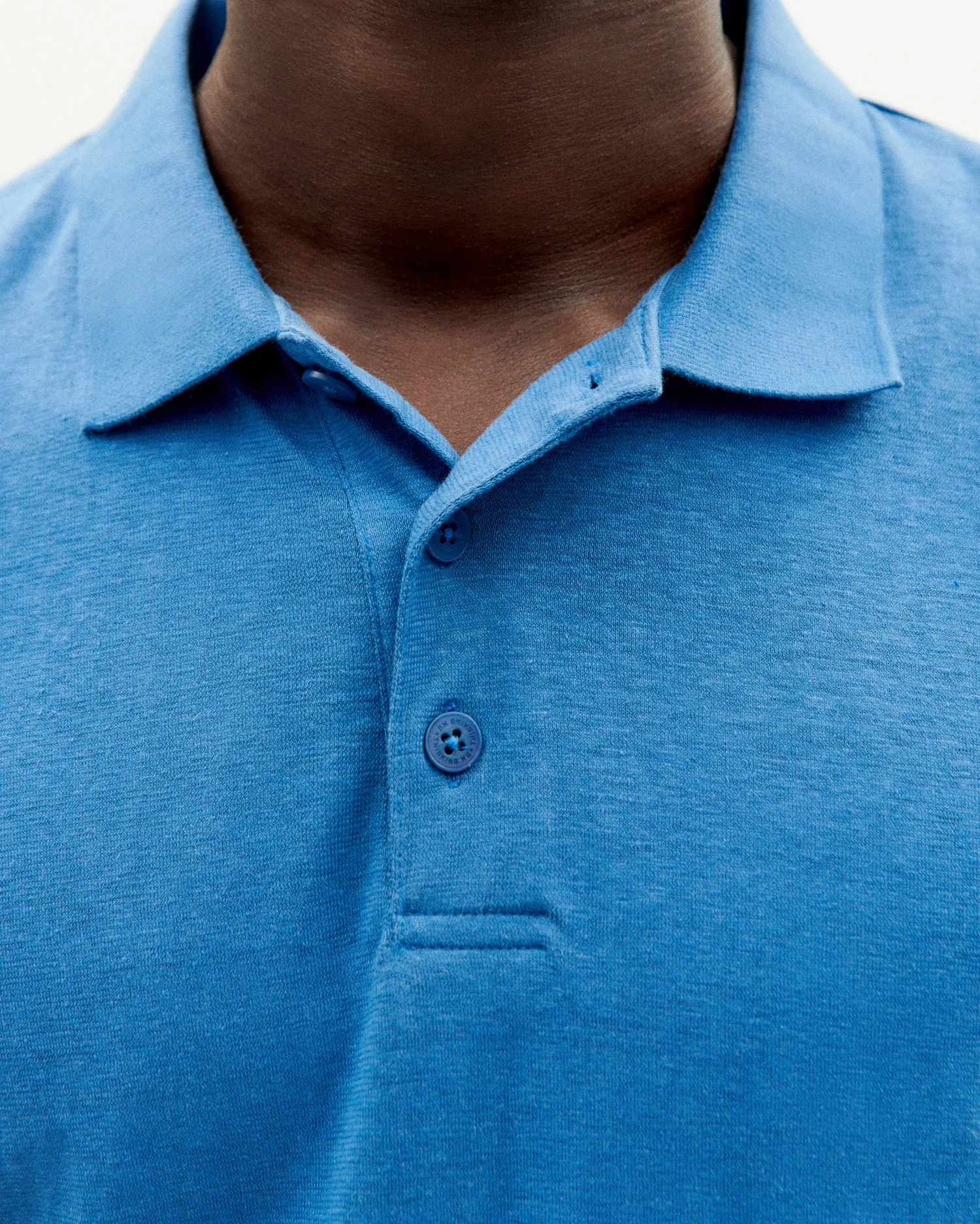 Polo azul hemp sold by Thinking Mu product image thumbnail 3