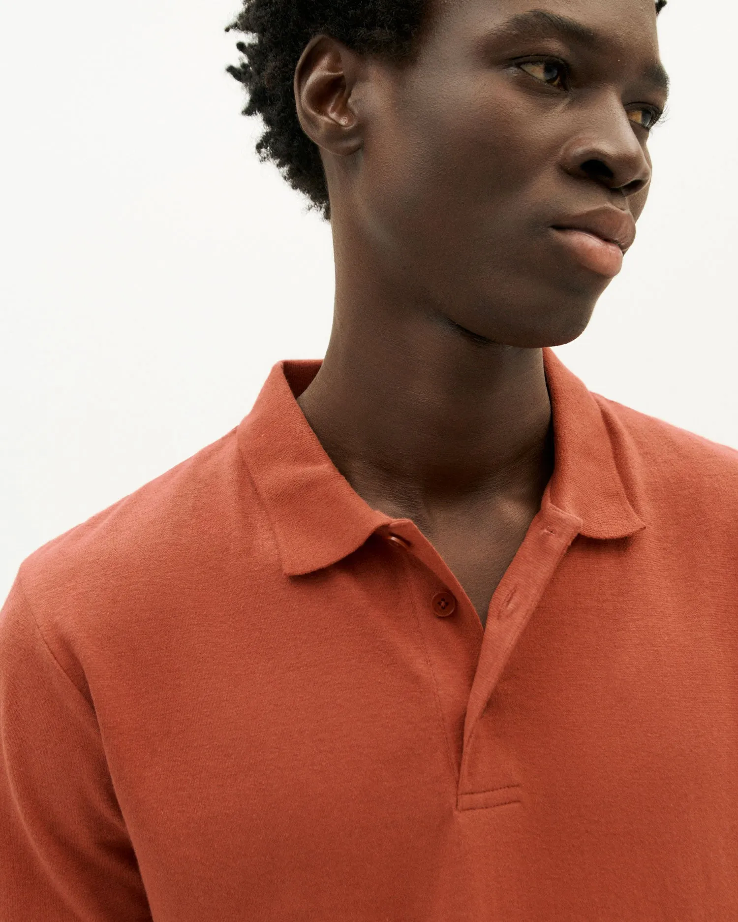 Polo rojo Hemp sold by Thinking Mu product image thumbnail 4