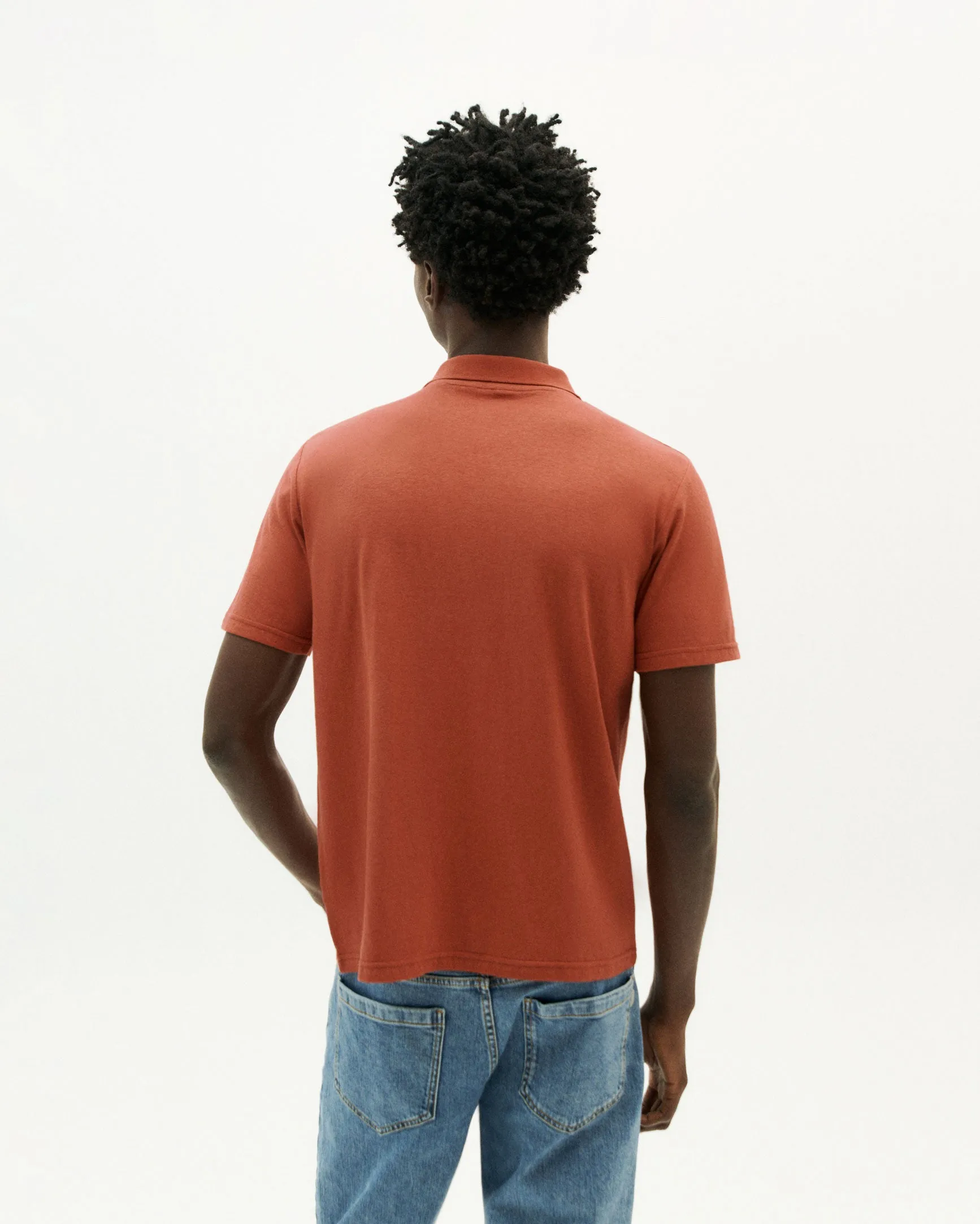 Polo rojo Hemp sold by Thinking Mu product image thumbnail 5