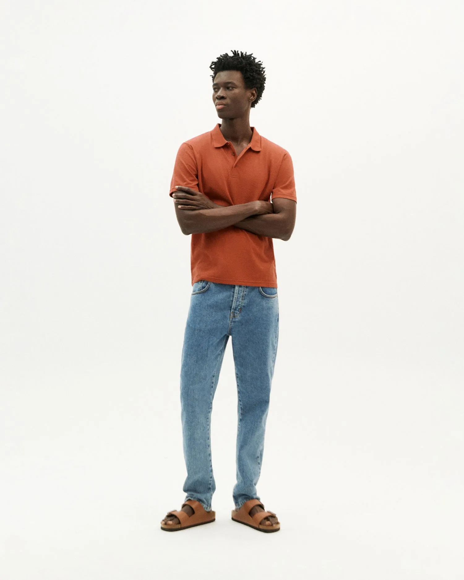 Polo rojo Hemp sold by Thinking Mu product image thumbnail 3