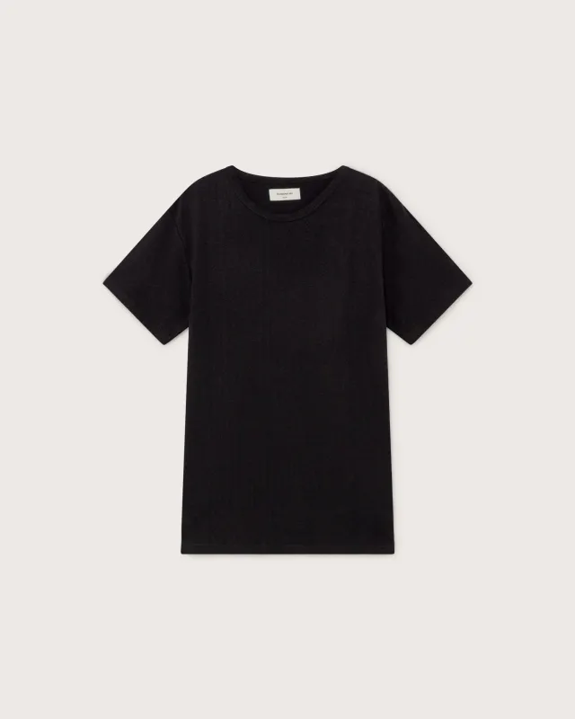 Camiseta gruesa negra hemp sold by Thinking Mu