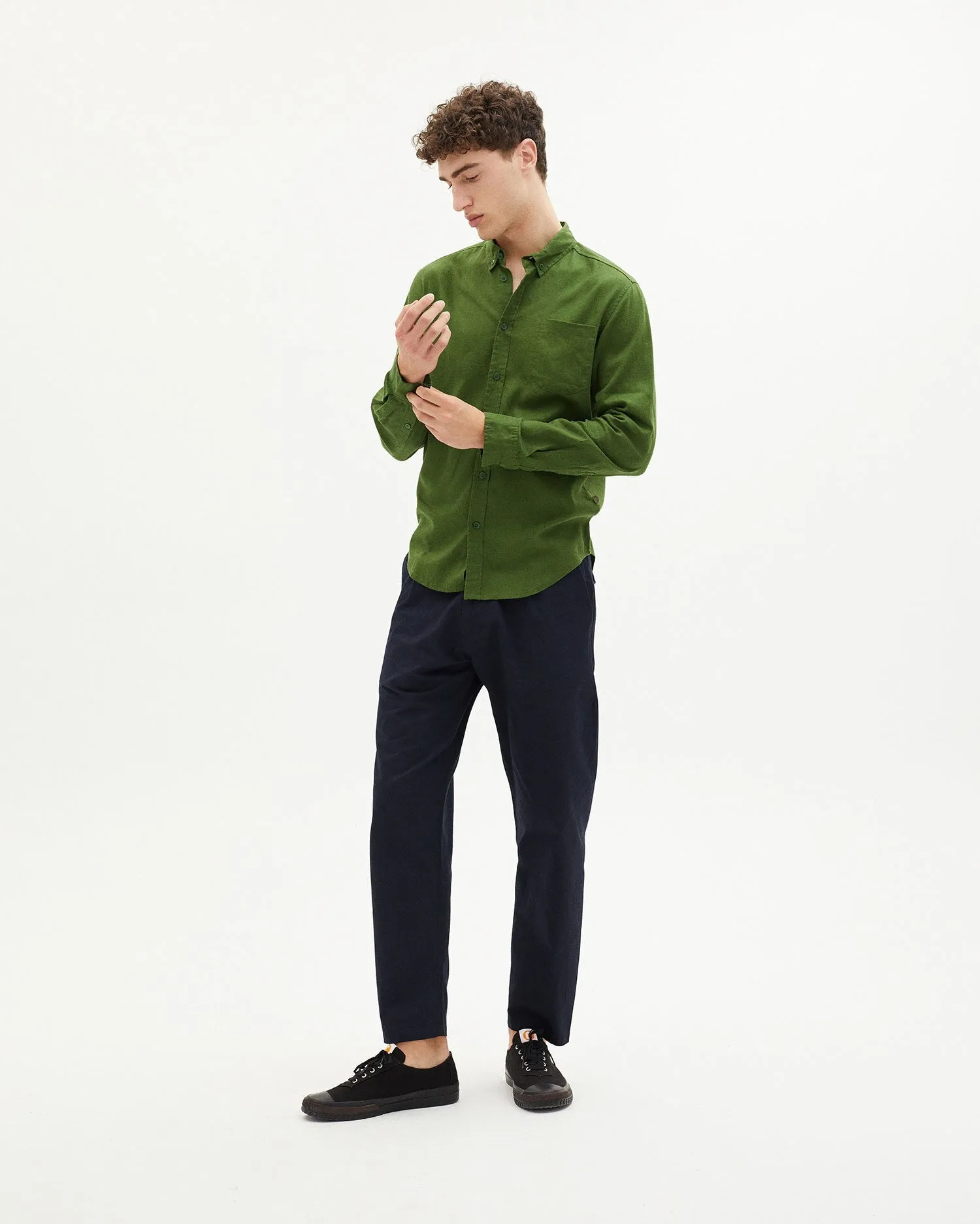 Camisa verde Hemp Ant sold by Thinking Mu product image thumbnail 3