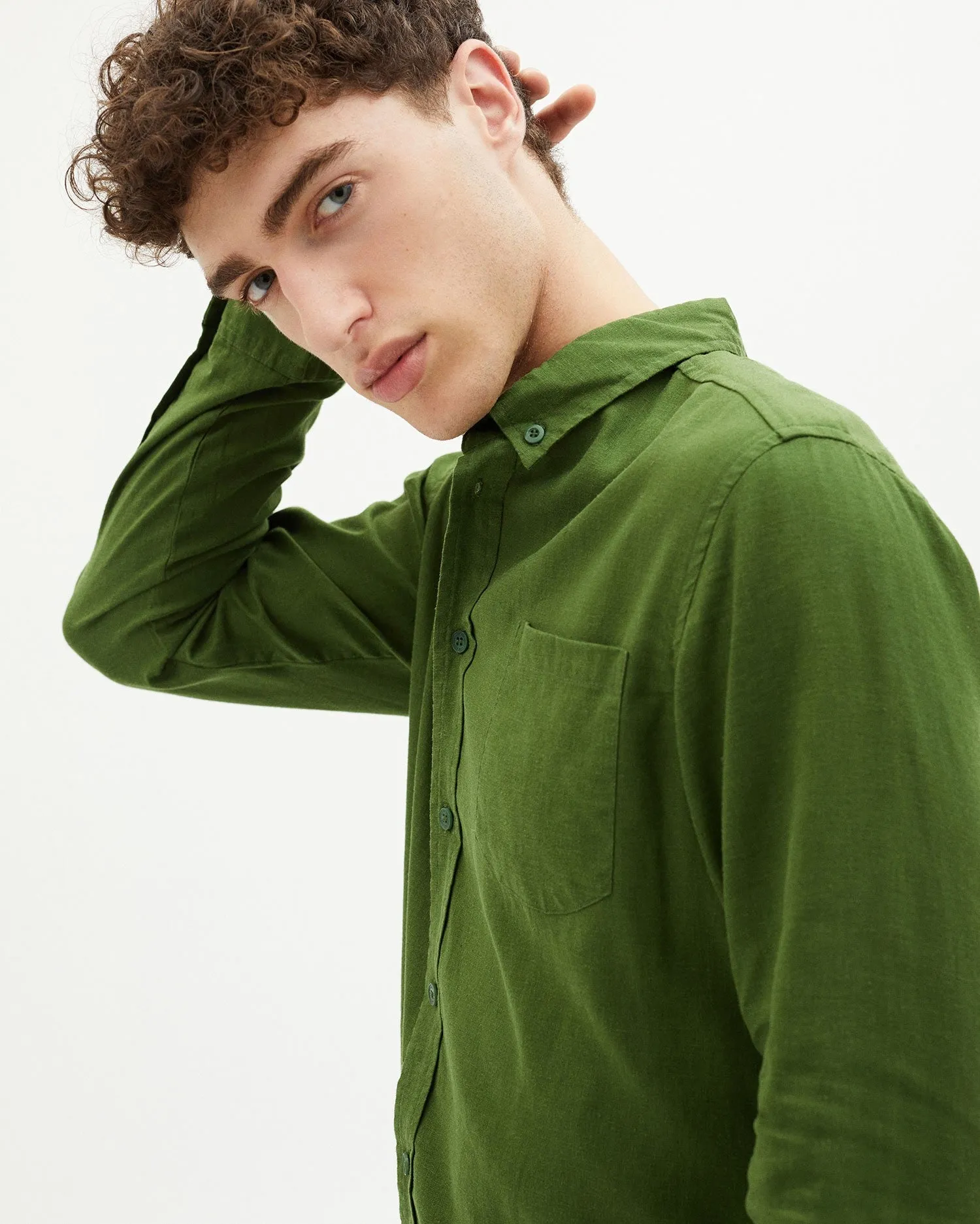 Camisa verde Hemp Ant sold by Thinking Mu product image thumbnail 4