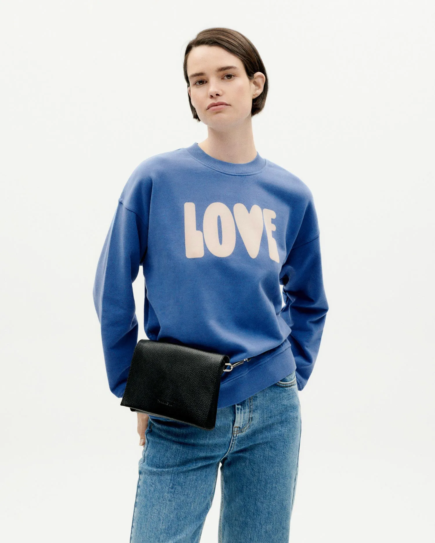 Sudadera azul love sold by Thinking Mu product image thumbnail 5