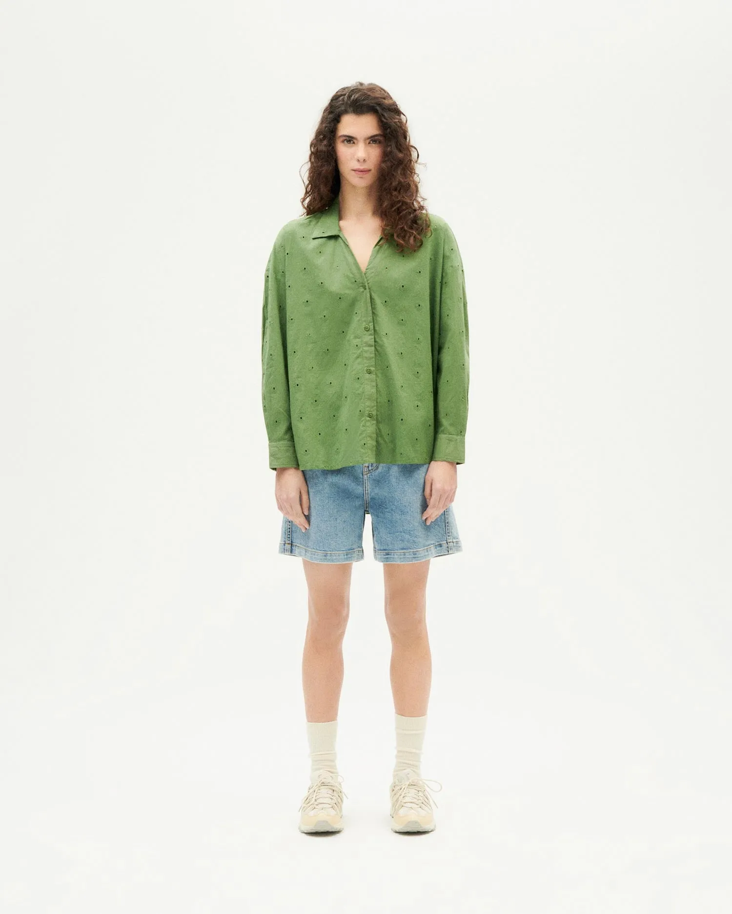 Blusa verde cactus Margaret sold by Thinking Mu product image thumbnail 2