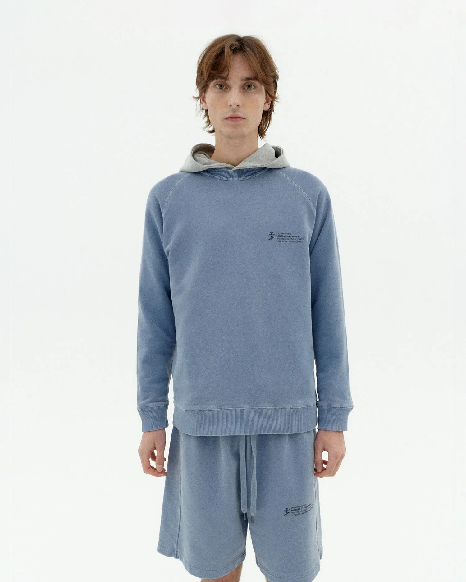 Sudadera unisex indigo tinte natural sold by Thinking Mu product image thumbnail 2