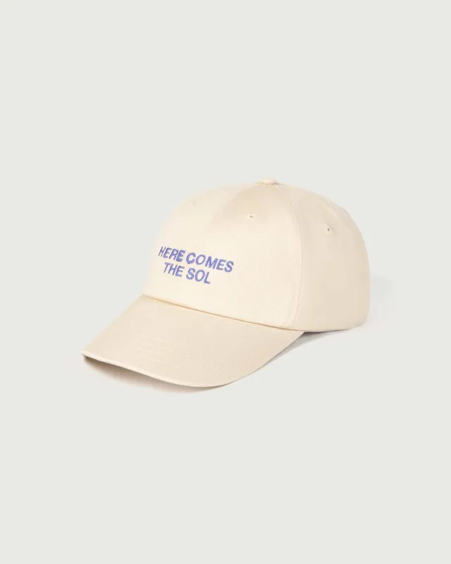 Gorra cruda here comes the sol sold by Thinking Mu