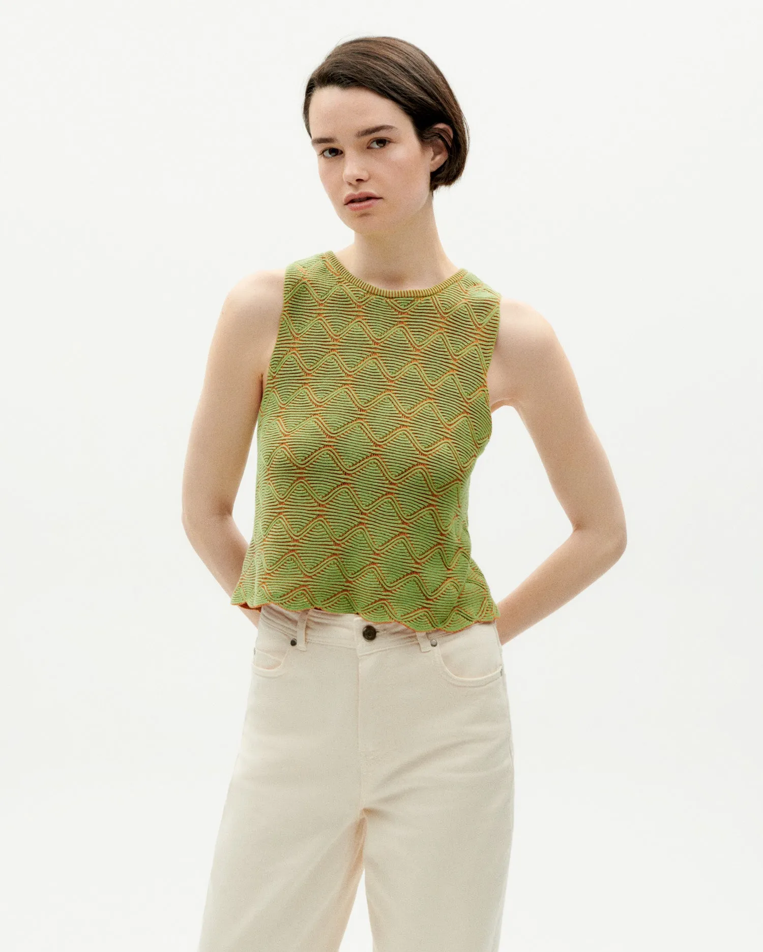 Tank top verde punto Aura sold by Thinking Mu product image thumbnail 2