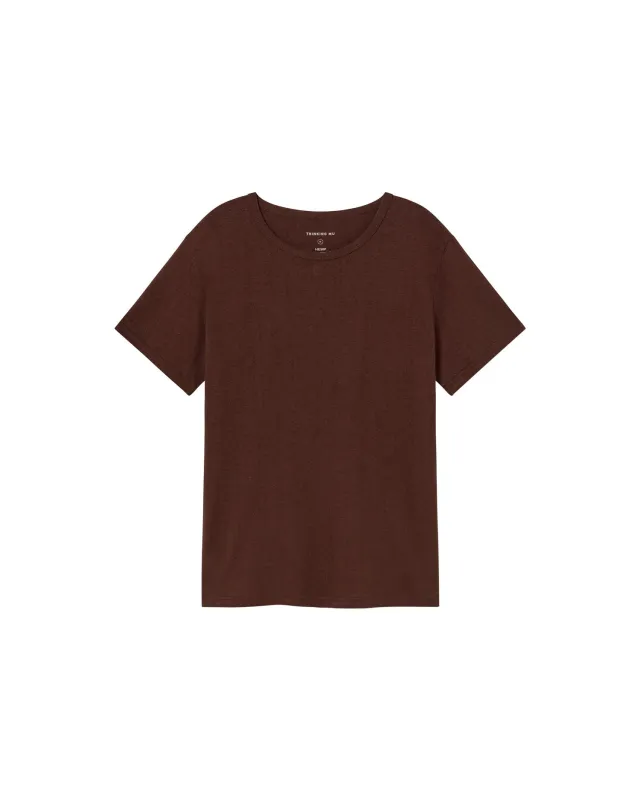 Camiseta gruesa marrón hemp sold by Thinking Mu