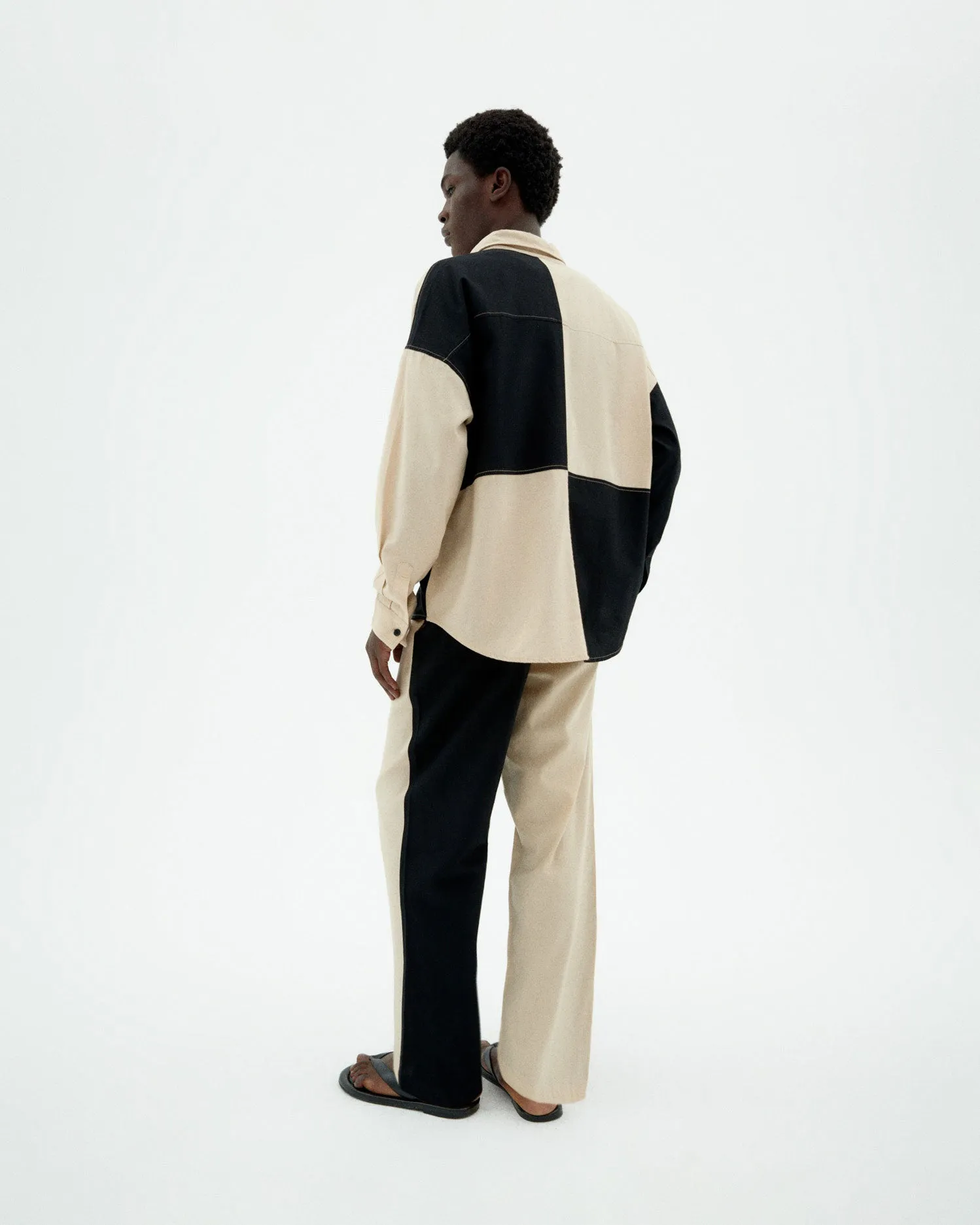 Camisa patched negro y blanco Haru sold by Thinking Mu product image thumbnail 4