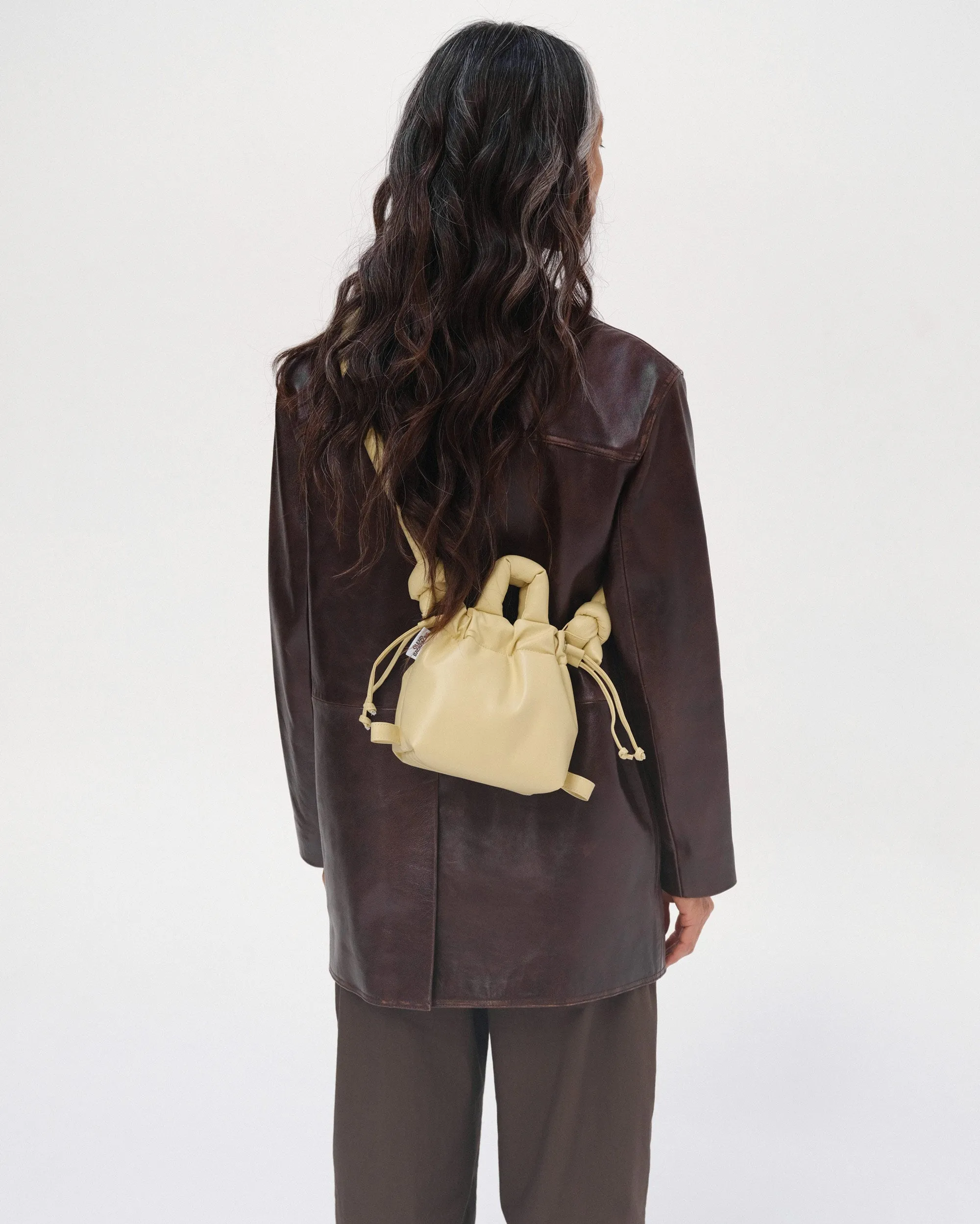 Butter Yellow Micro Ona vegan leather bag sold by Thinking Mu product image thumbnail 3