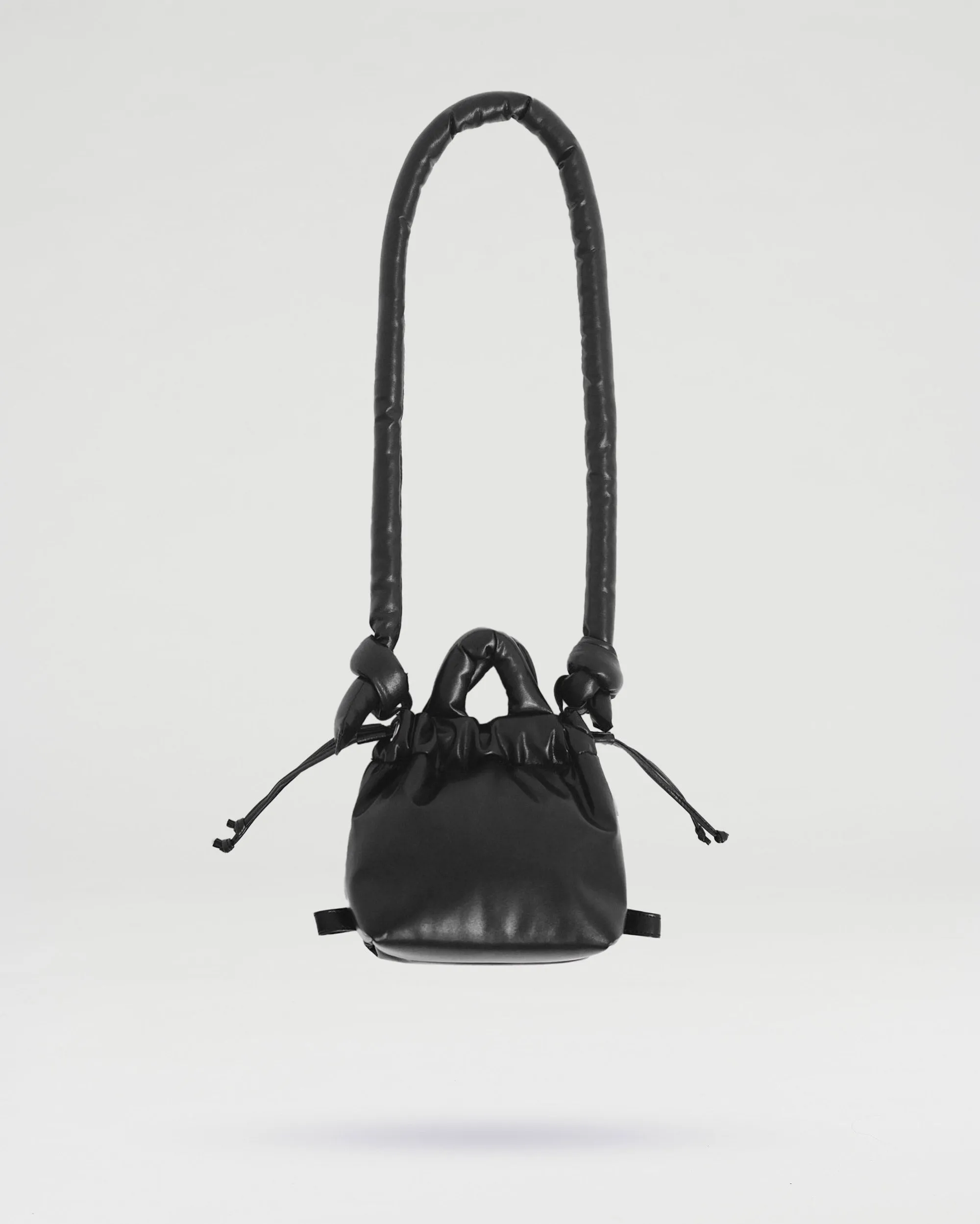 Black Micro Ona vegan leather bag sold by Thinking Mu