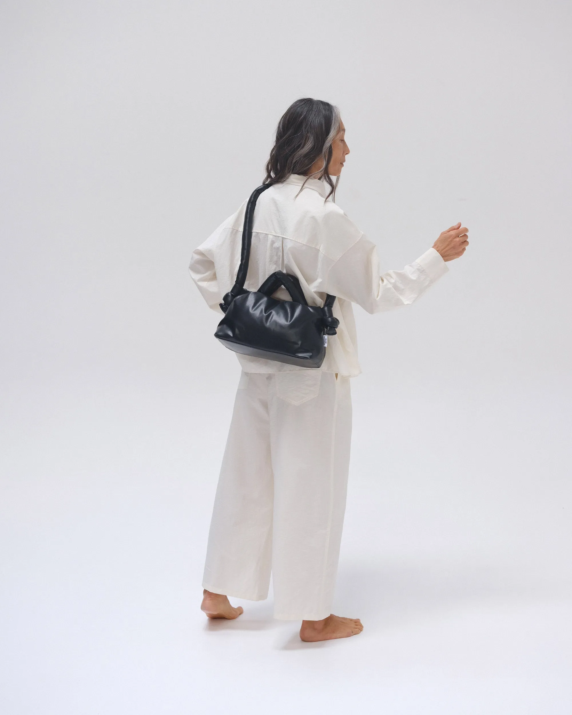Black Mini Ona vegan leather bag sold by Thinking Mu product image thumbnail 3