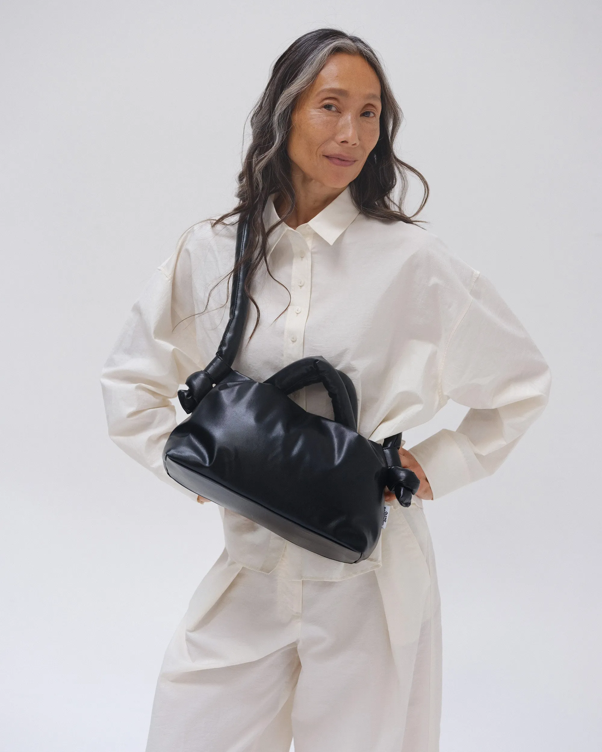 Black Mini Ona vegan leather bag sold by Thinking Mu product image thumbnail 2