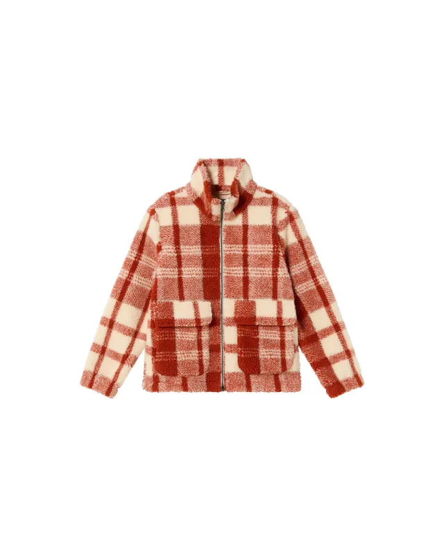 Chaqueta roja cuadros picnic Sophie sold by Thinking Mu