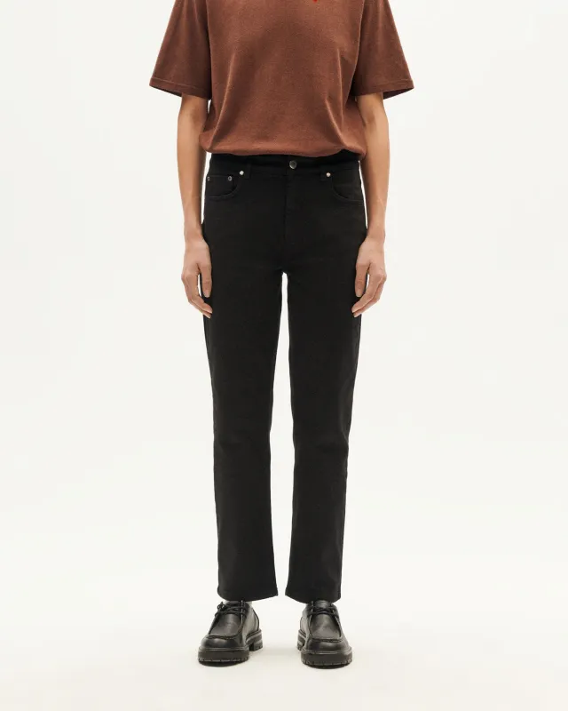 Pantalón recto negro Nele sold by Thinking Mu