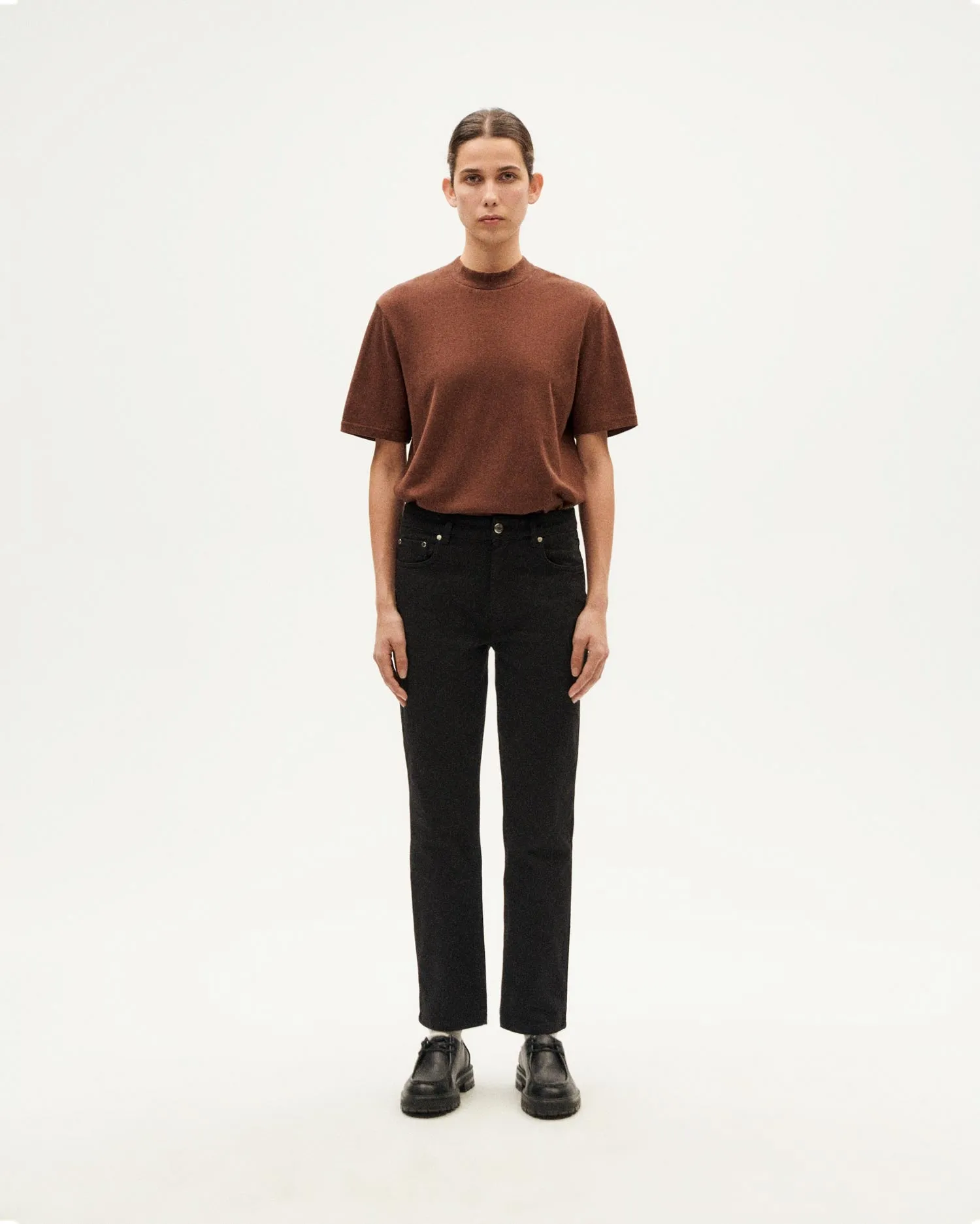 Pantalón recto negro Nele sold by Thinking Mu product image thumbnail 2