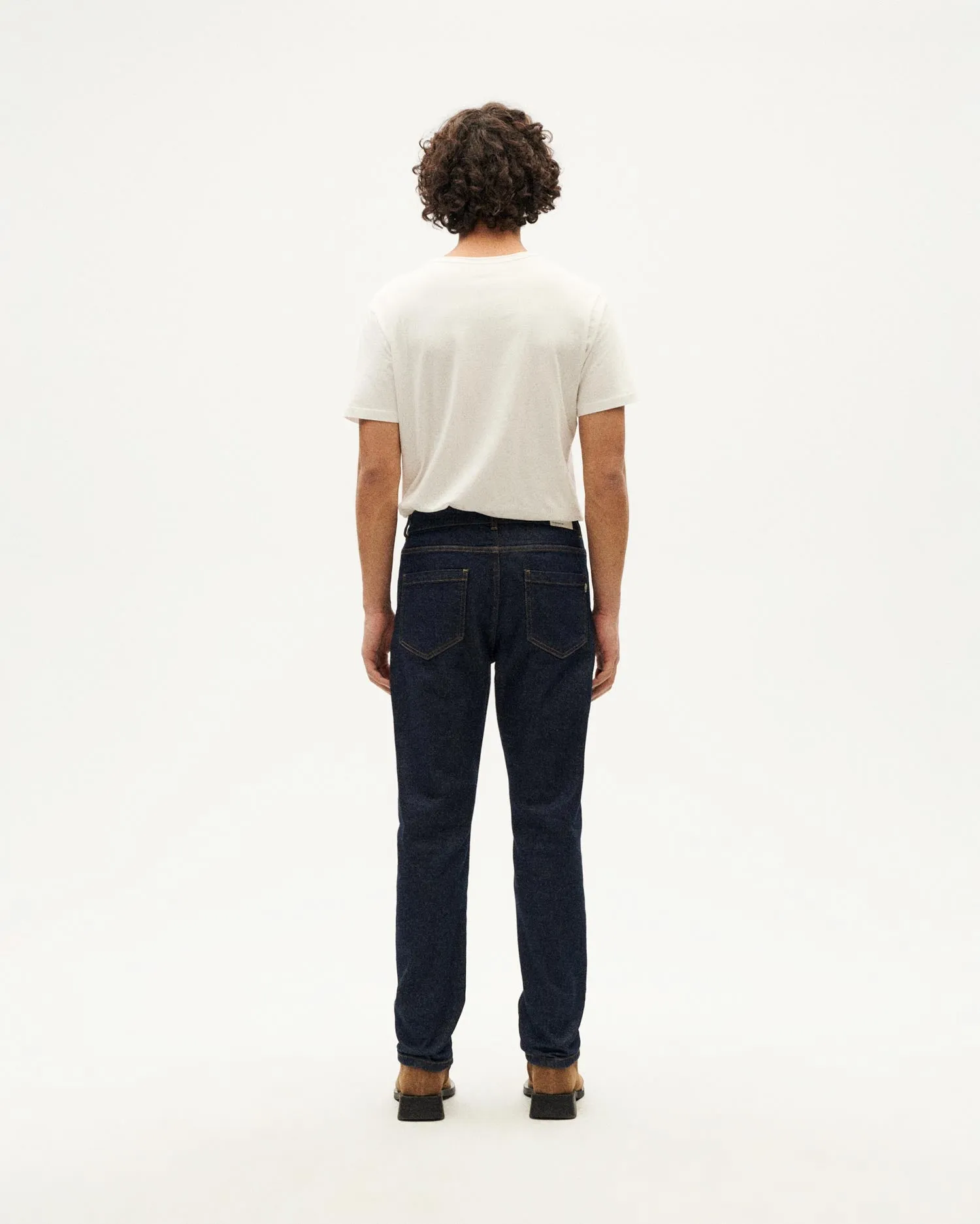 Jeans slim fit dark navy 5 Pockets sold by Thinking Mu product image thumbnail 4