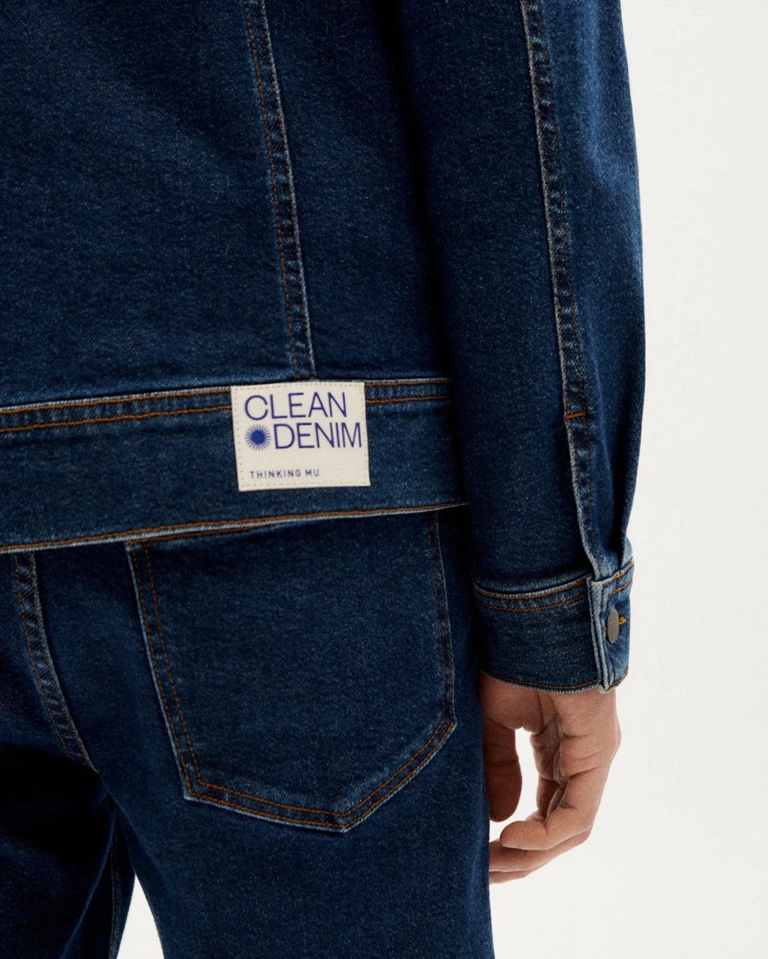 Chaqueta dark clean denim Odonata sold by Thinking Mu product image thumbnail 5