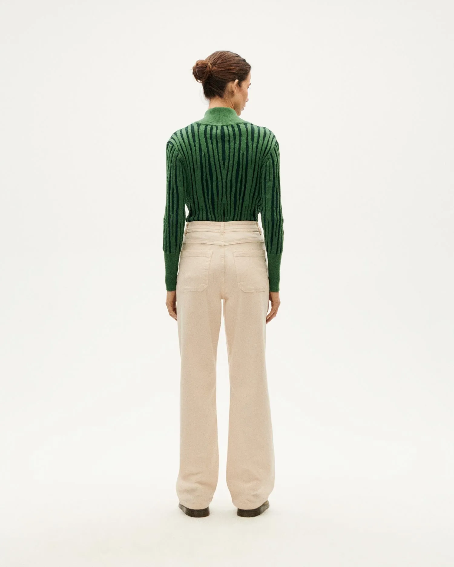 Pantalón tiro alto crudo Theresa sold by Thinking Mu product image thumbnail 3