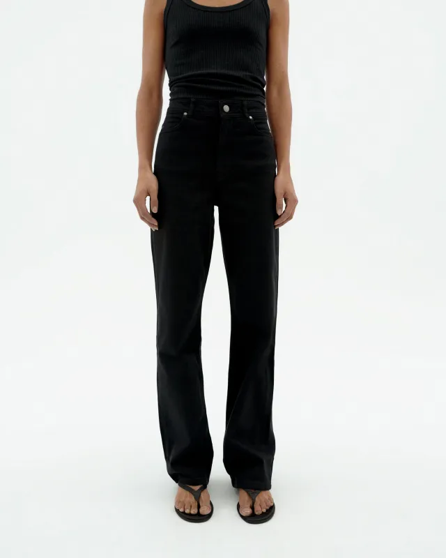 Pantalón tiro alto negro Theresa sold by Thinking Mu