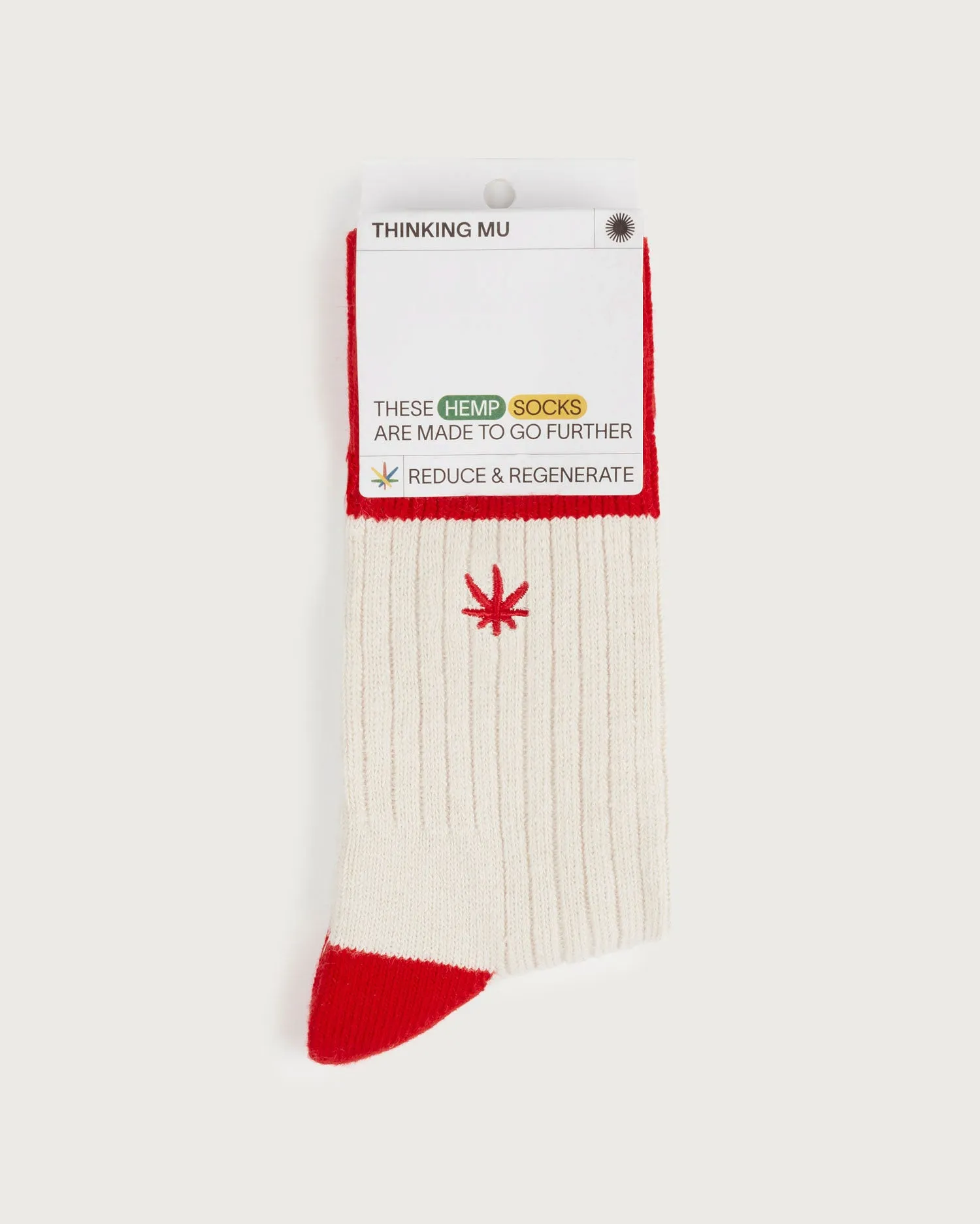 Calcetines rojos hemp Peu sold by Thinking Mu product image thumbnail 5