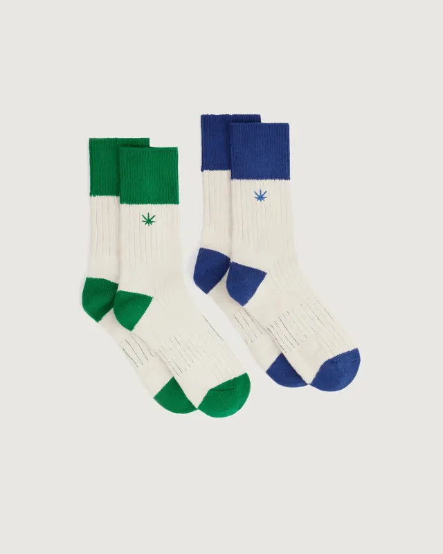 Pack calcetines azules y verdes Hemp Peu sold by Thinking Mu