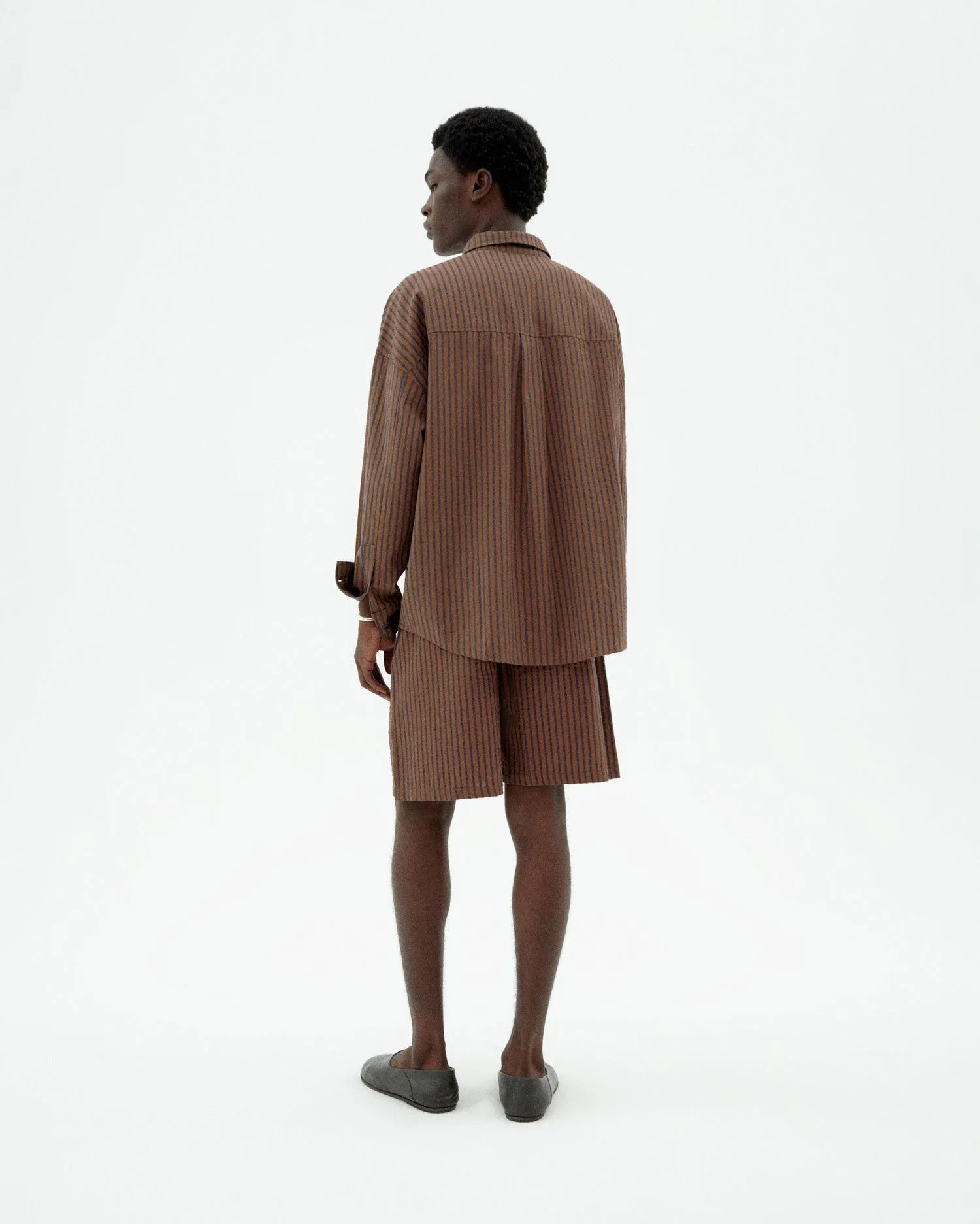 Camisa marrón rayas Jim sold by Thinking Mu product image thumbnail 4