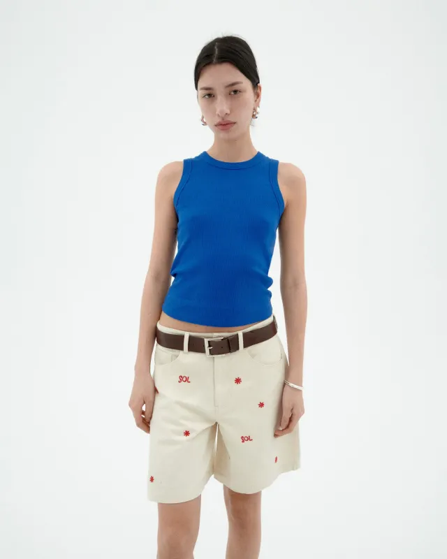 Tank top azul Juliette sold by Thinking Mu