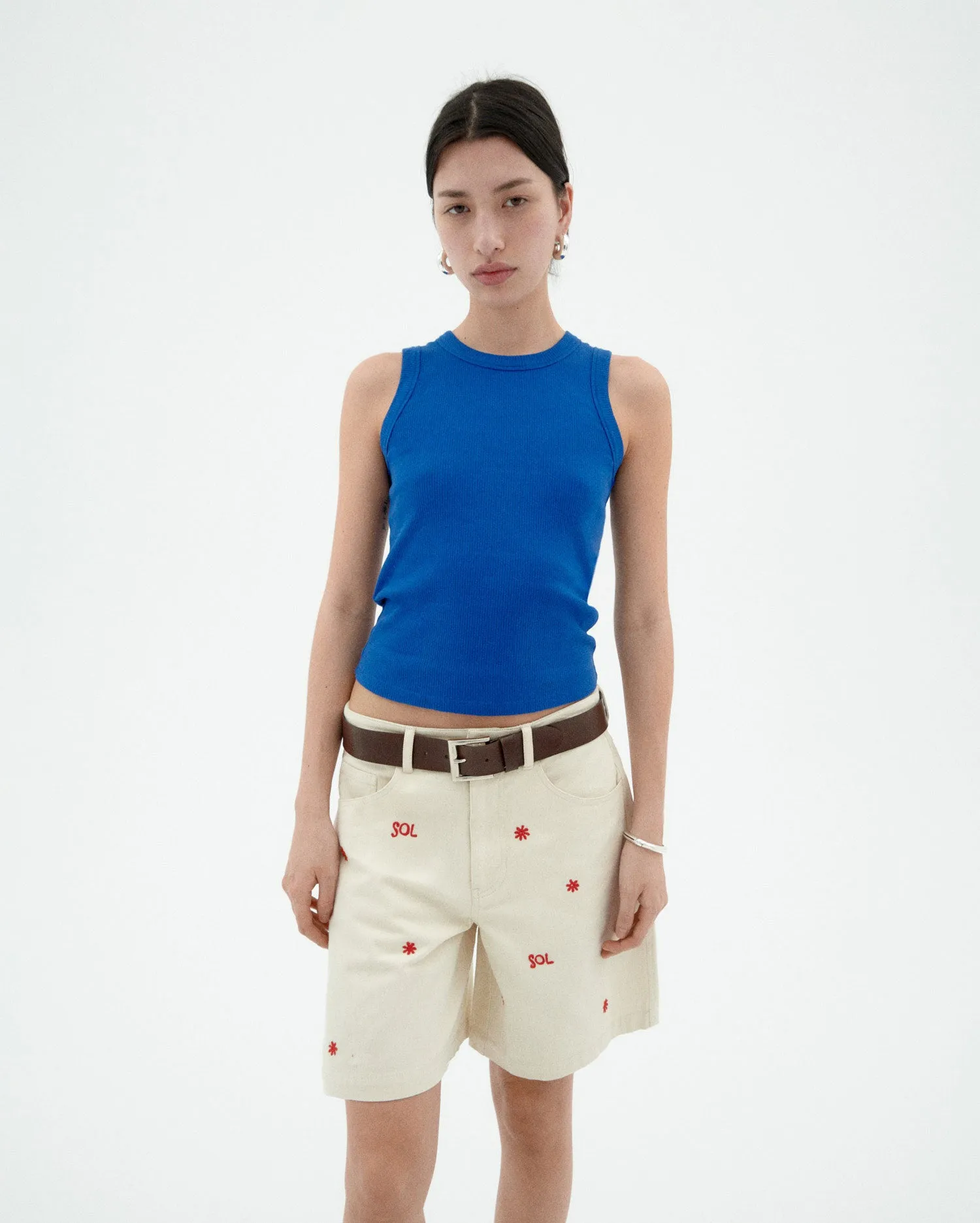 Tank top azul Juliette sold by Thinking Mu