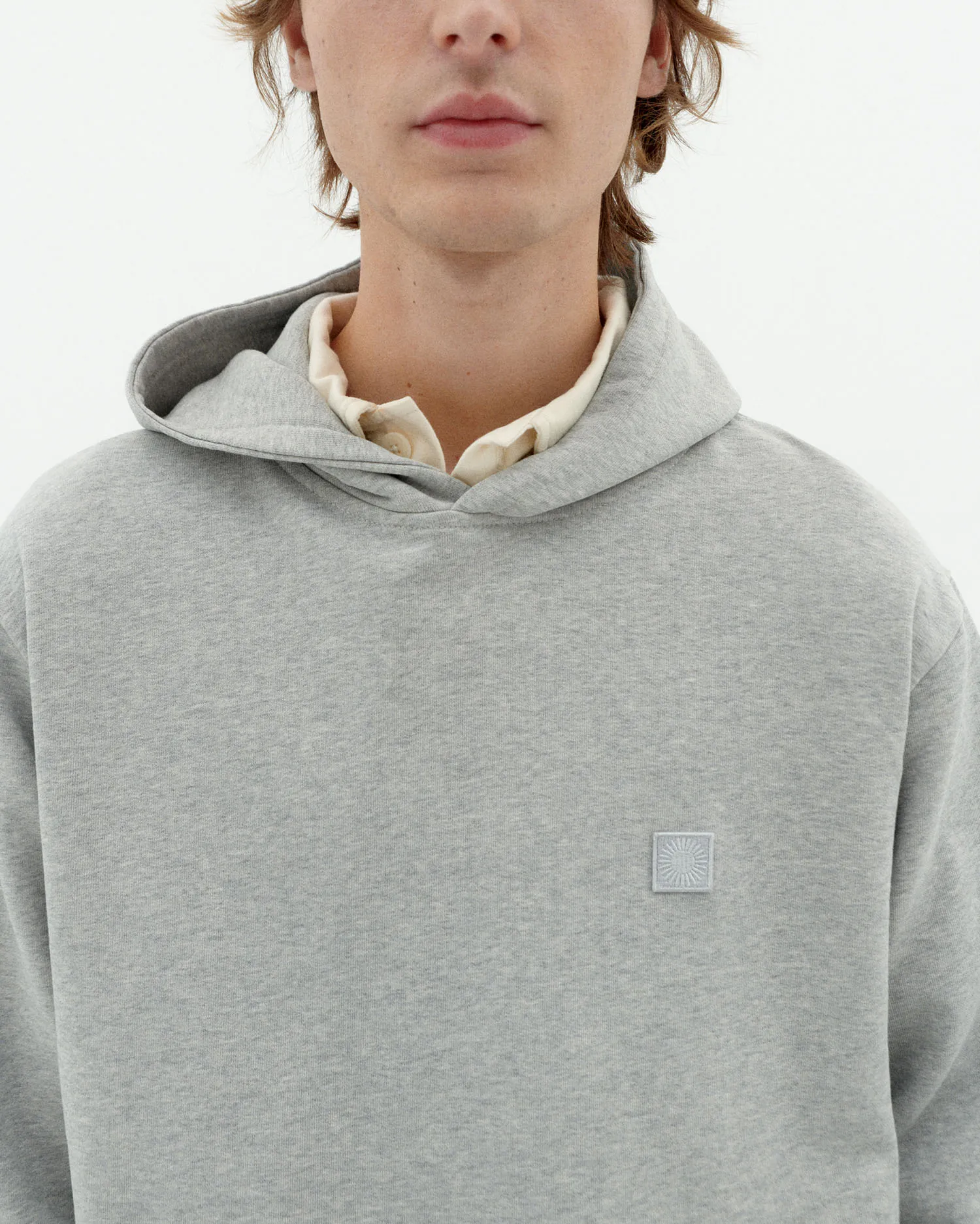 Hoodie gris sol espalda azul Simon sold by Thinking Mu product image thumbnail 4