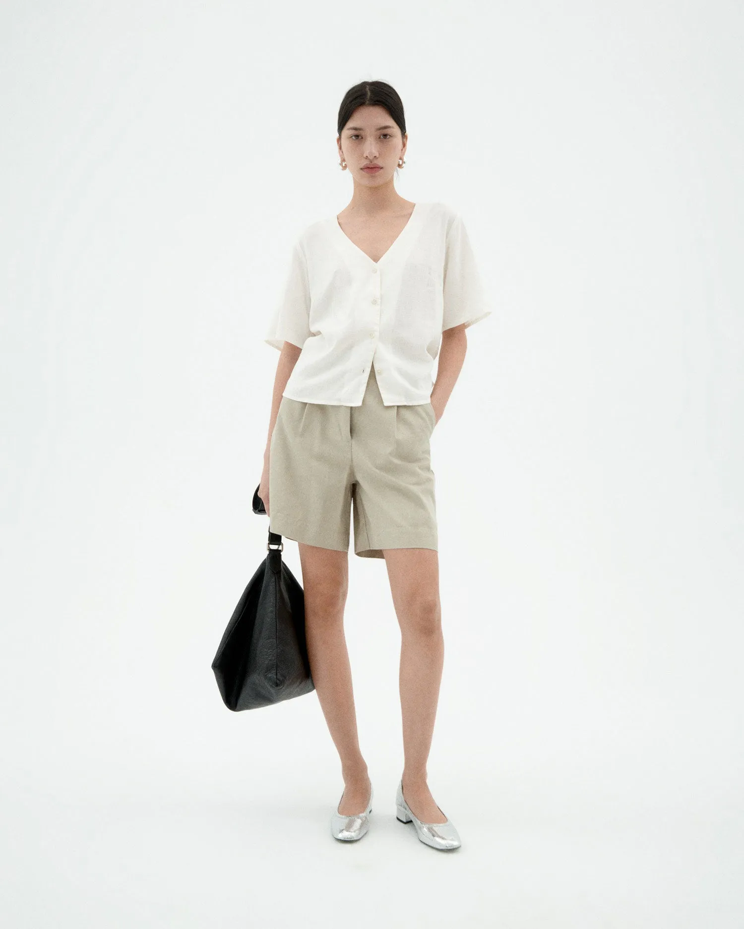 Blusa blanca hemp Libelula sold by Thinking Mu product image thumbnail 2